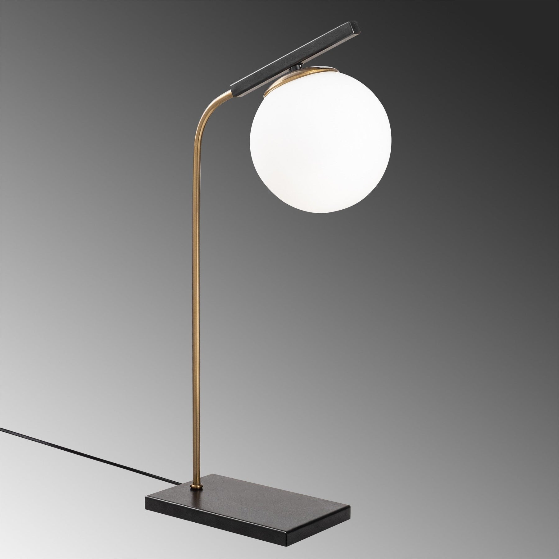 Veioza Yildiz-4021, metal/sticla, negru/bronz, 15x26 cm