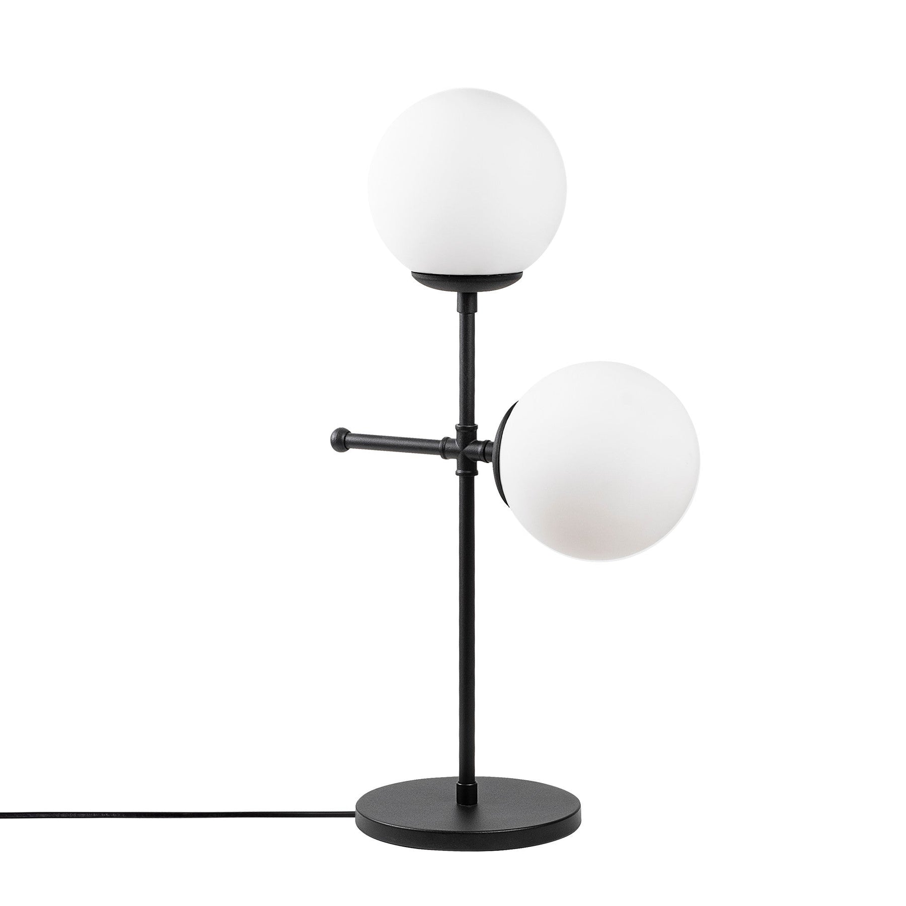 Veioza Mudoni-MR-954-1, negru, metal/sticla, 55x30 cm