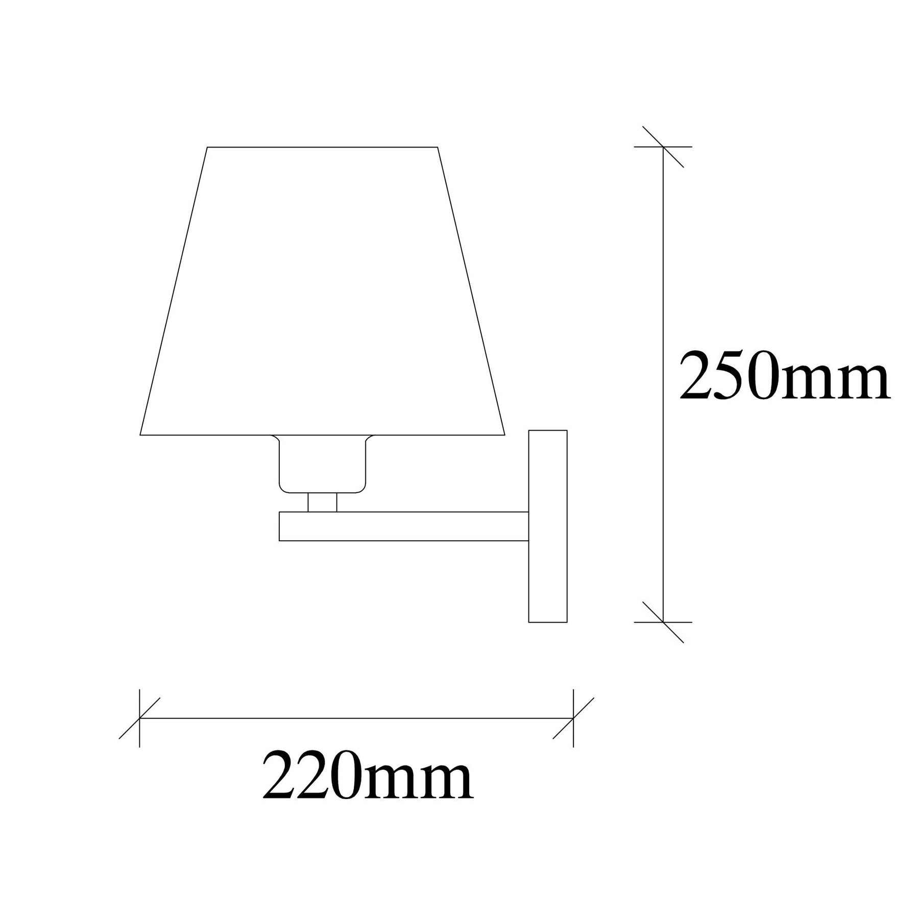 Lampa de perete Profil, 4661, cadru metalic/sticla, negru/alb, 22x25x25 cm