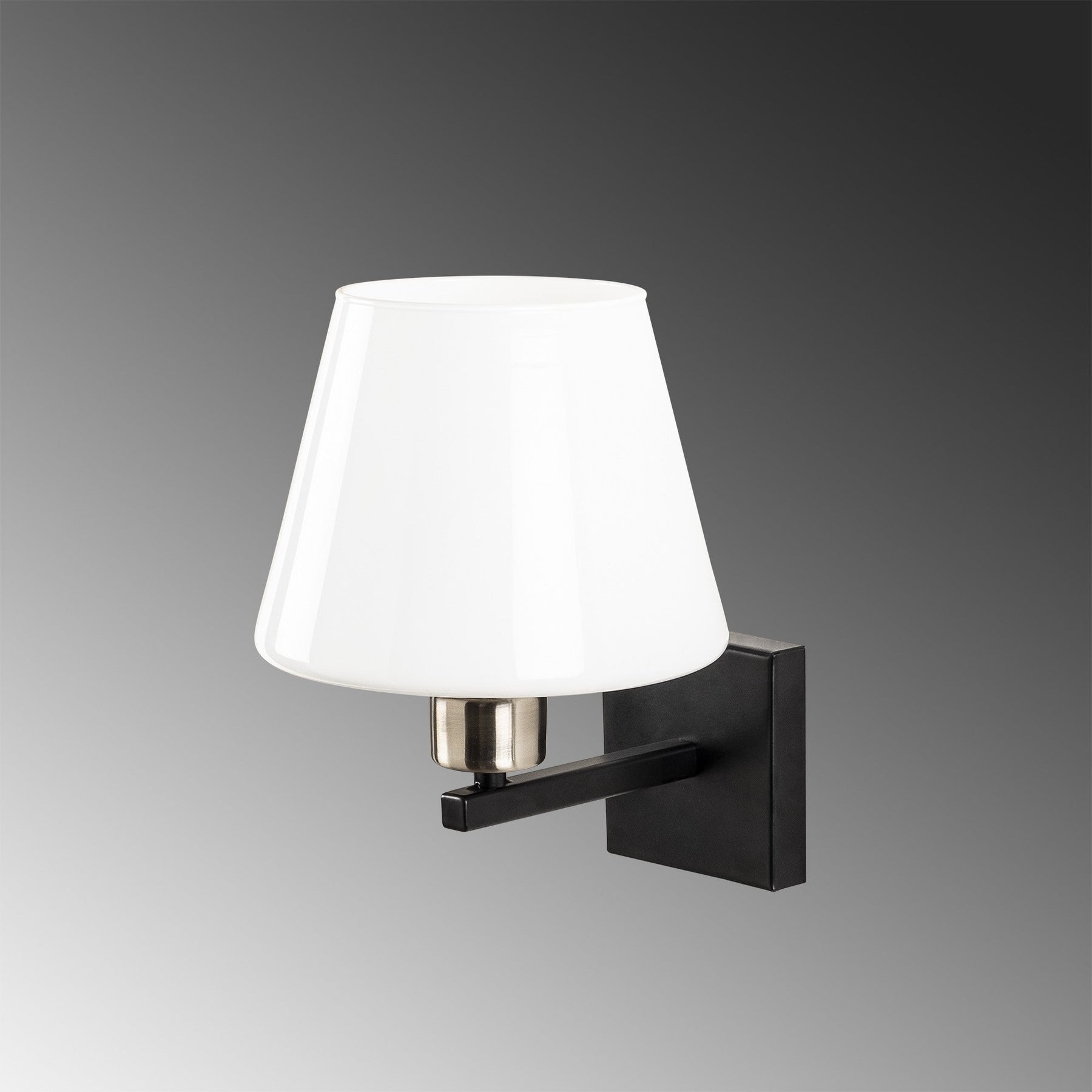 Lampa de perete Profil, 4661, cadru metalic/sticla, negru/alb, 22x25x25 cm