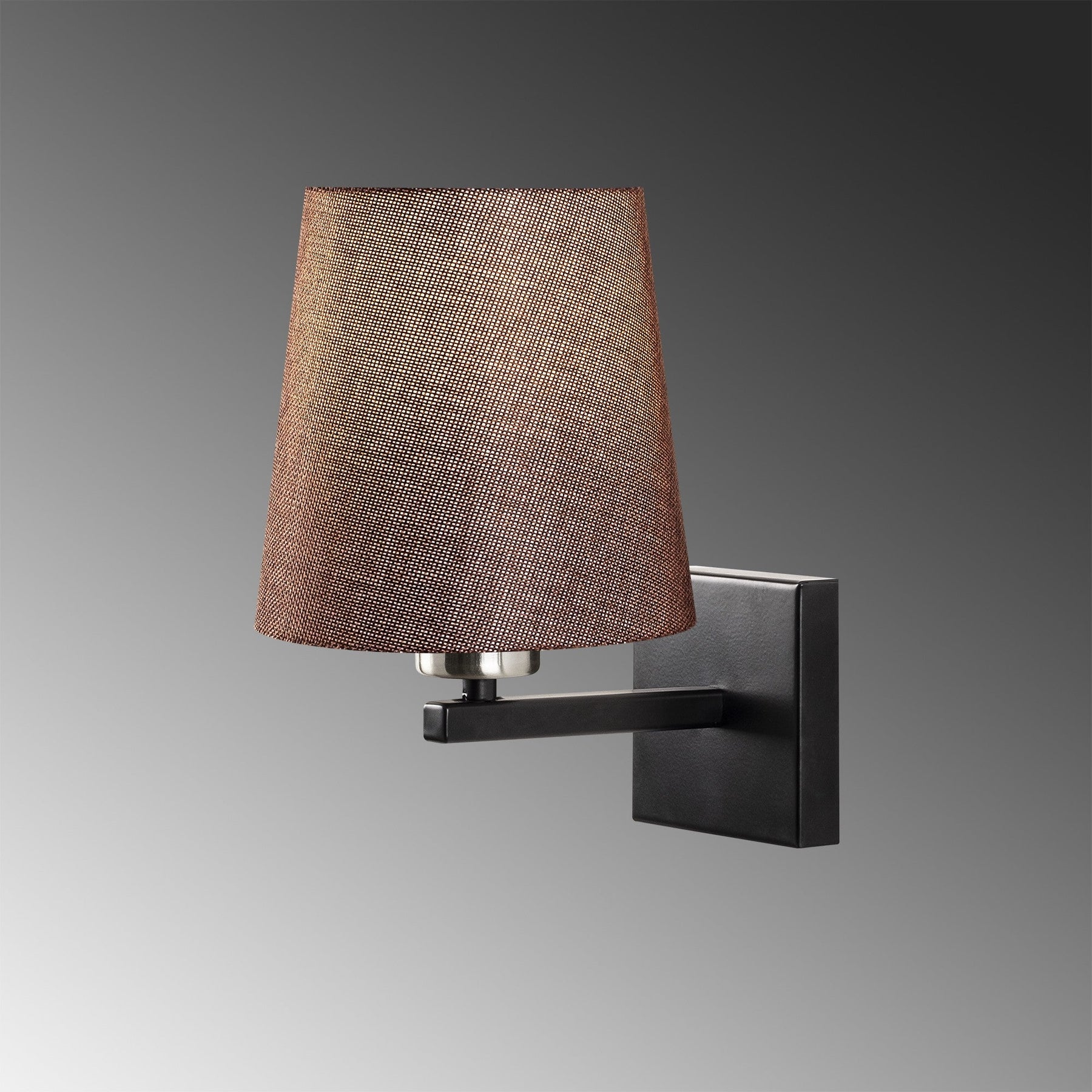 Lampa de perete 4663, negru, metal/material textil, 18x24x30 cm