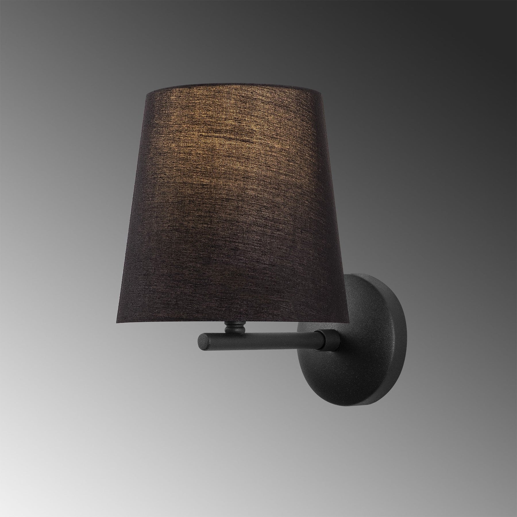 Lampa de perete Profil, 4681, cadru metalic/material textil, negru, 18x22x26 cm