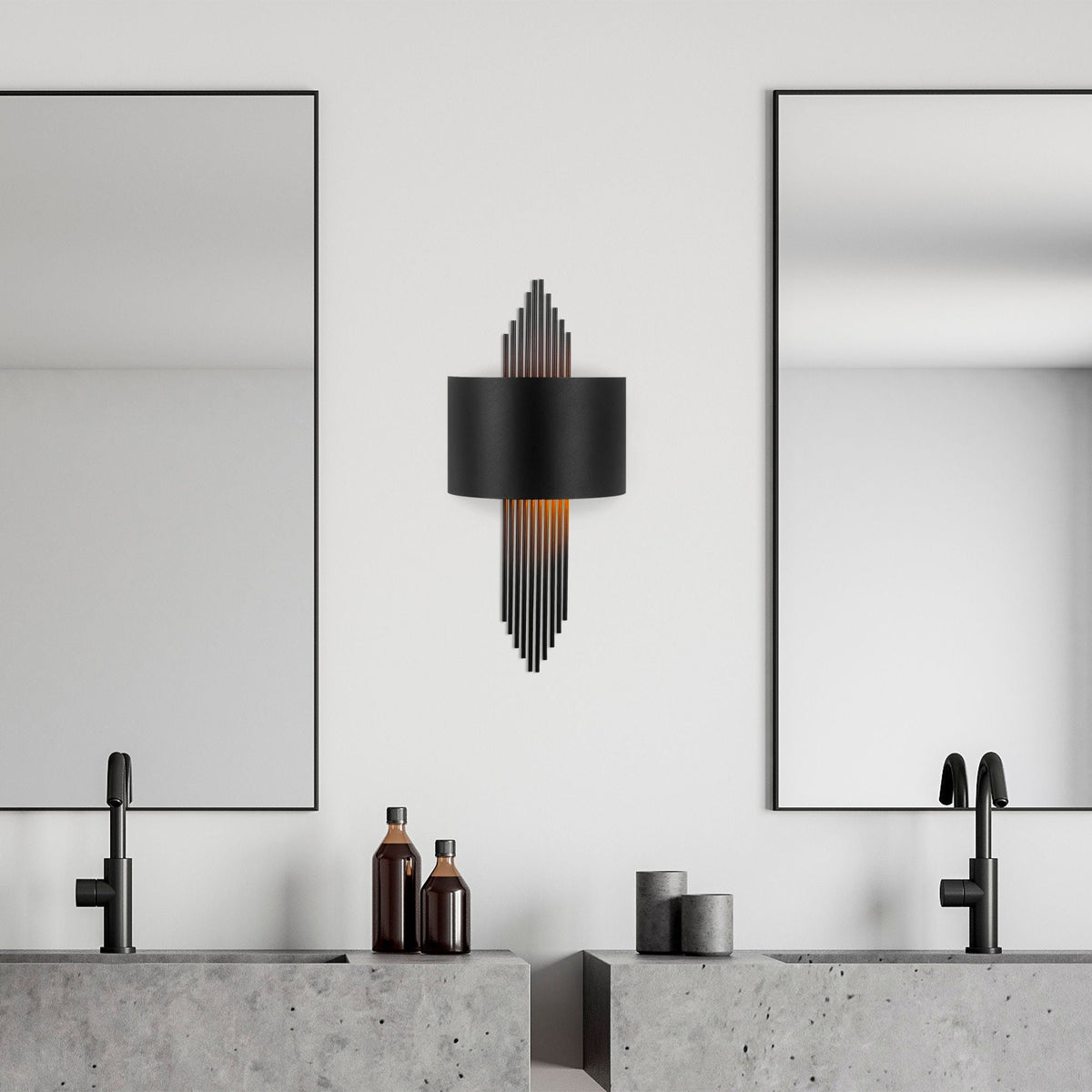 Aplica 620 - A, negru, metal, 75x10x22 cm