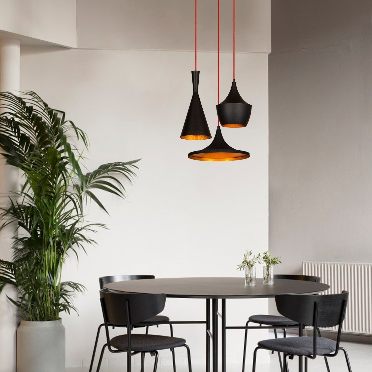 Lustra Elmas-3556, negru, metal, 51x130 cm