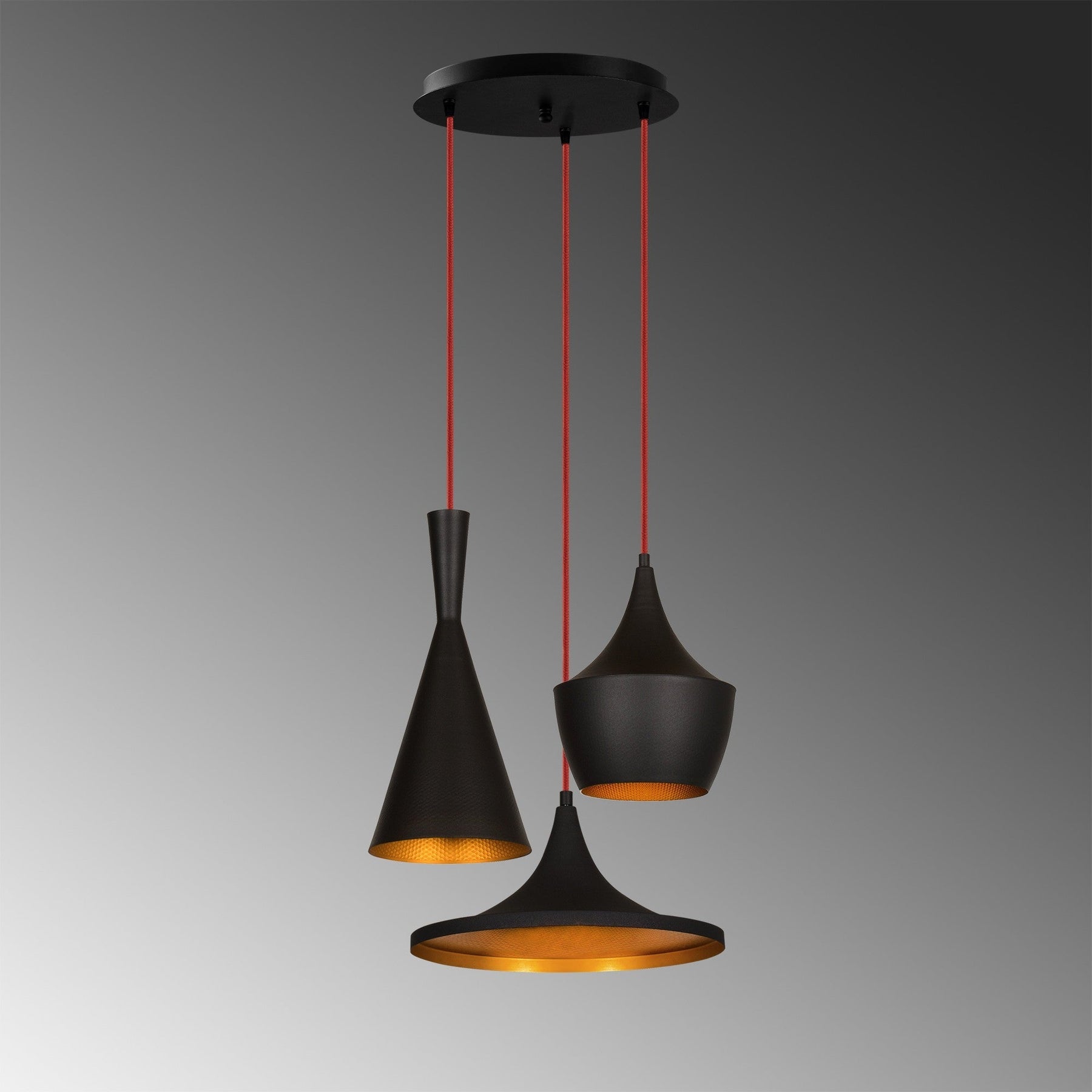Lustra Elmas-3556, negru, metal, 51x130 cm