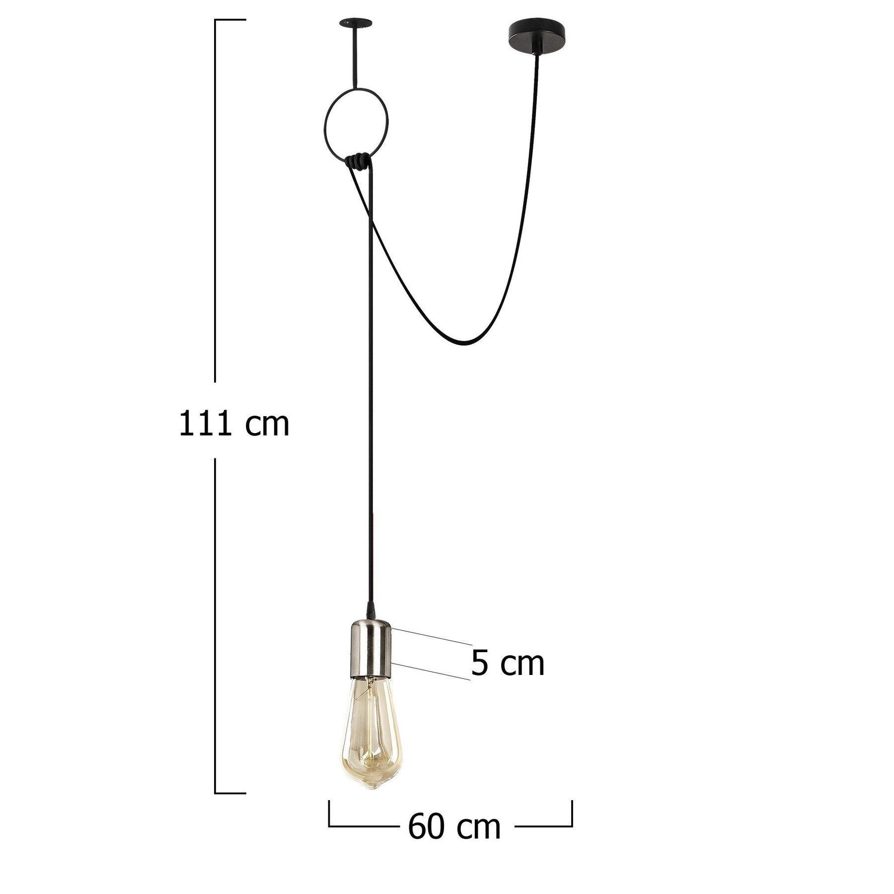 Lustra pe cablu Sırın, 6831, metal, 60x5x111 cm