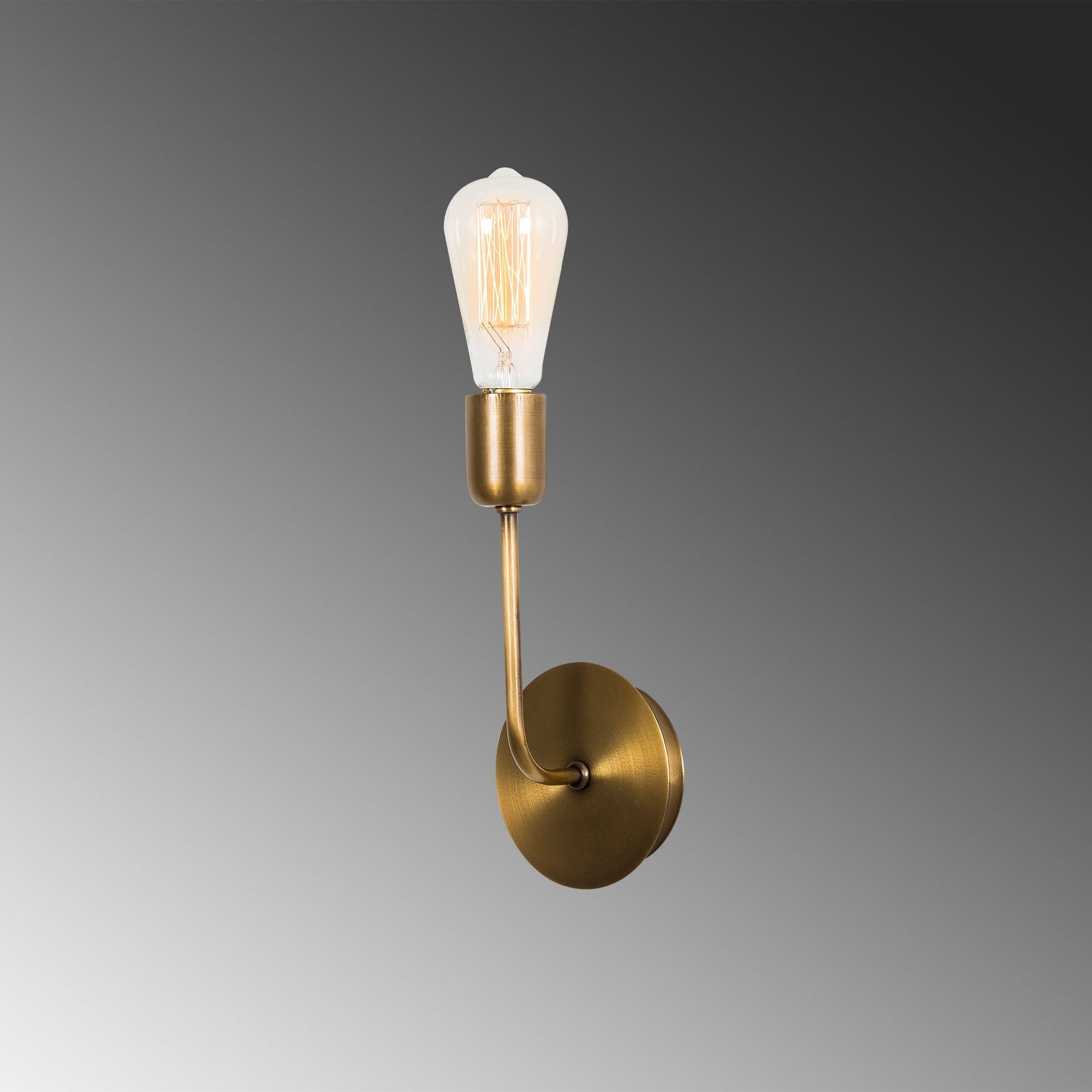 Lampa de perete Dartini, MR - 1007, corp metalic/sticla, auriu, 6x12x27 cm