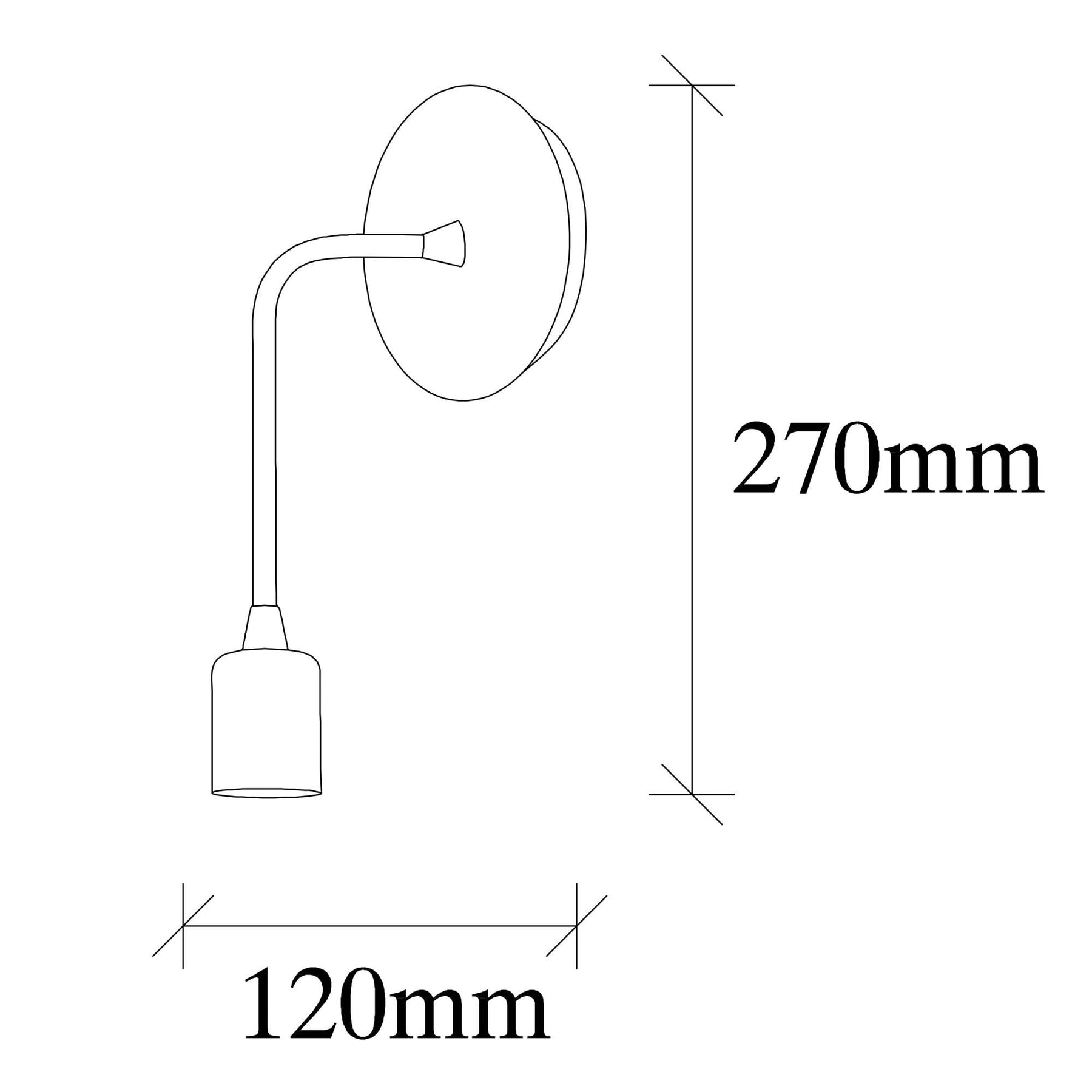 Lampa de perete Dartini, MR - 1007, corp metalic/sticla, auriu, 6x12x27 cm