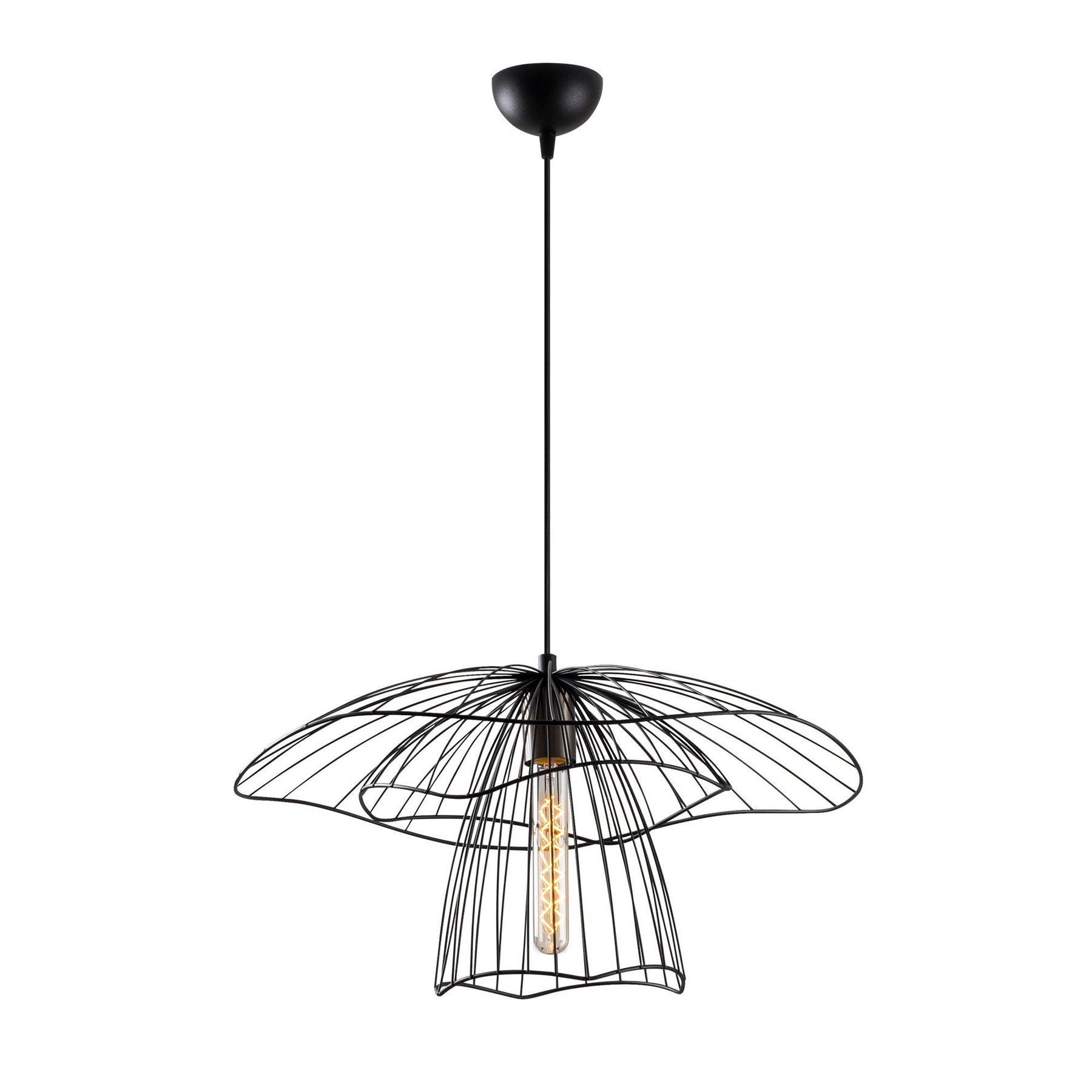 Lustra Tel, 6504, cadru metalic, negru, 50x123 cm