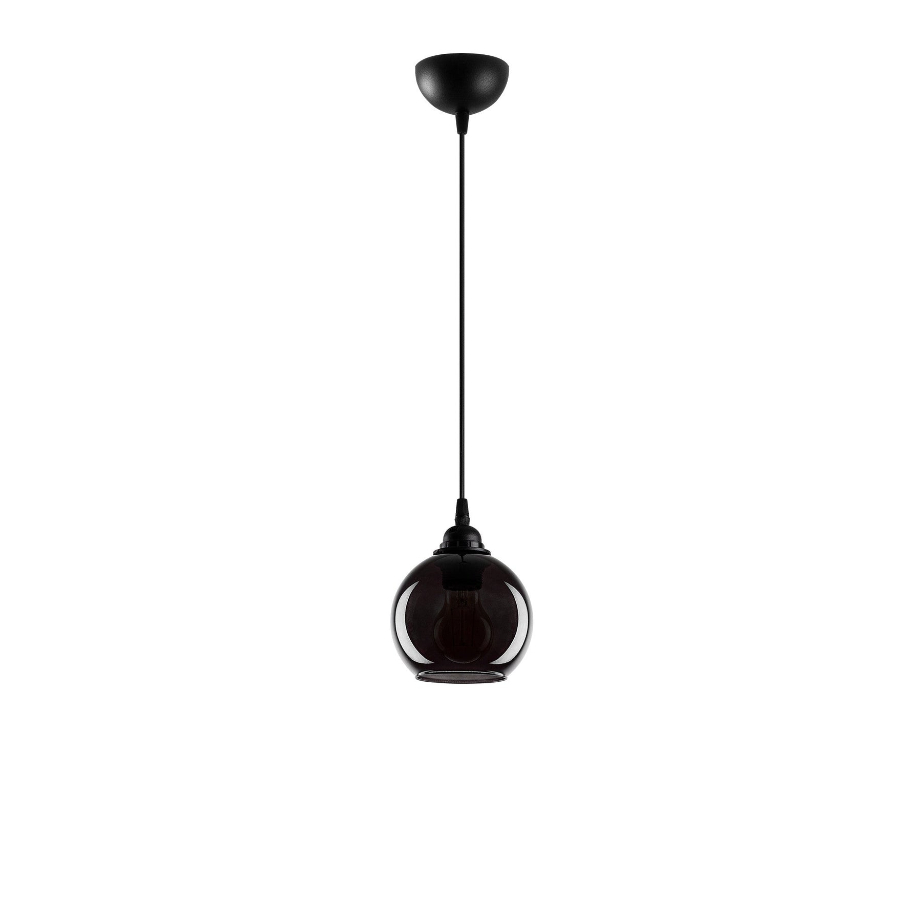 Lustra Smoked, 010, metal/sticla neagra, 15x15x114 cm