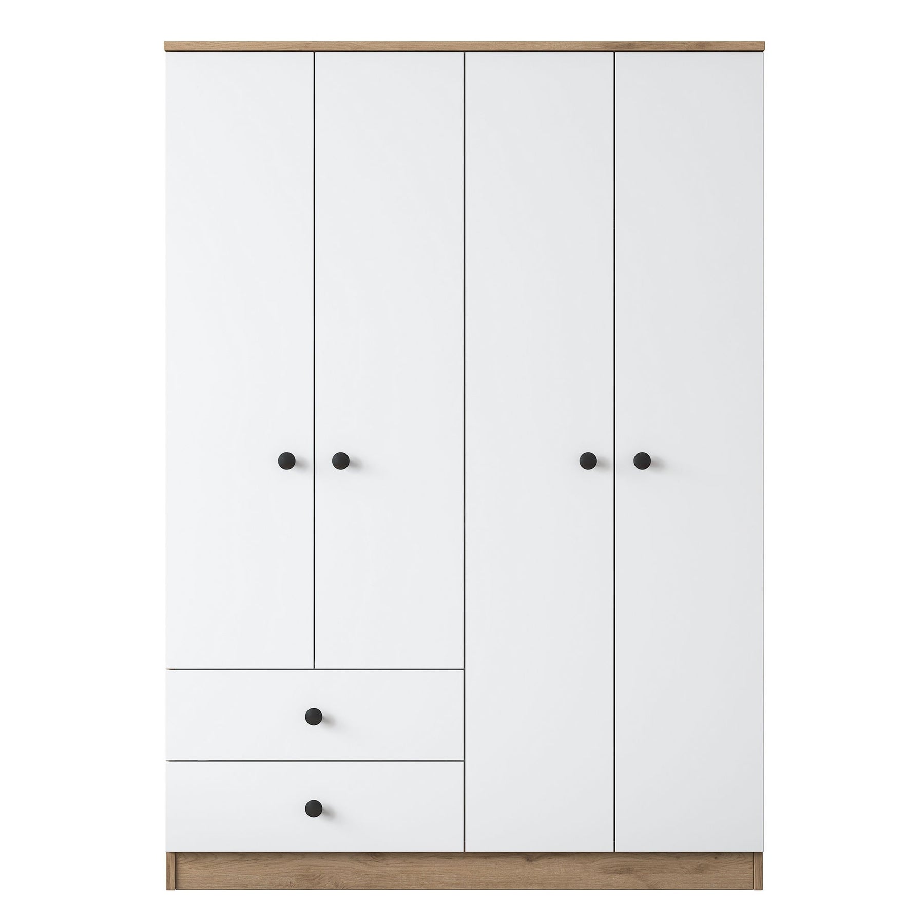 Dulap BA108-2067, alb/nuc, PAL melaminat, 120x170x43 cm