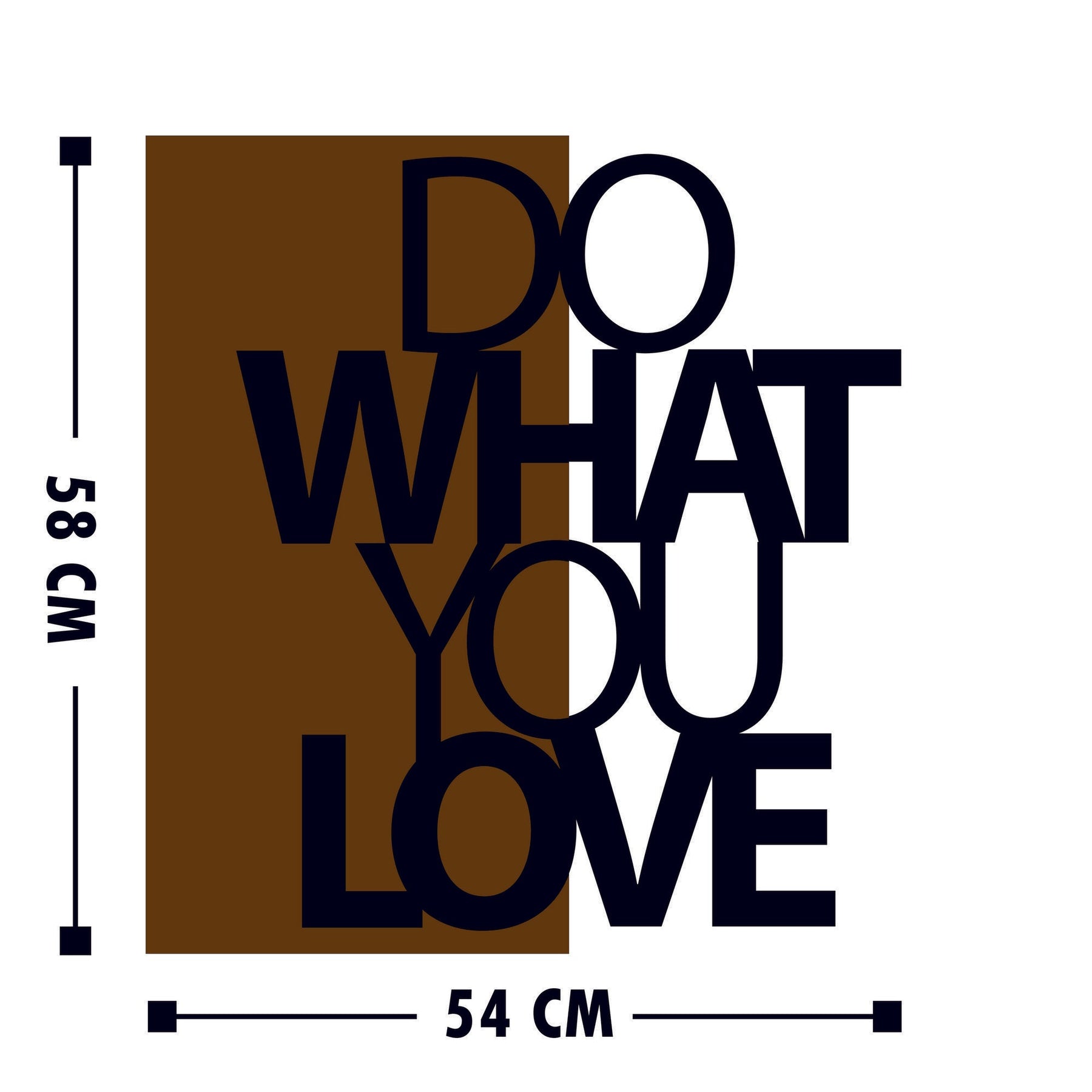 Accesoriu decorativ 899SKL1290, negru/stejar, lemn/metal, 54x58 cm