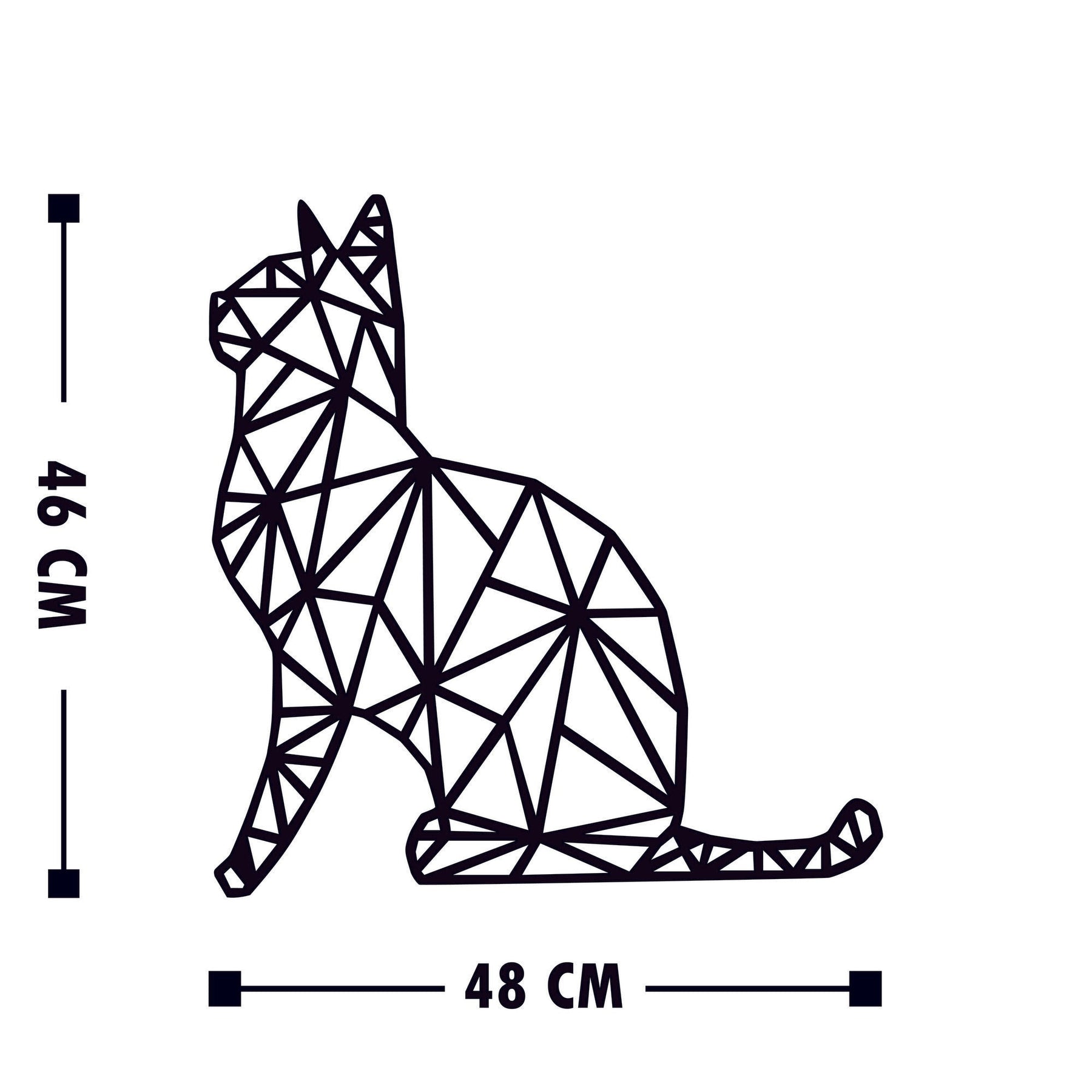 Accesoriu decorativ Kedi, negru, lemn, 35x46 cm