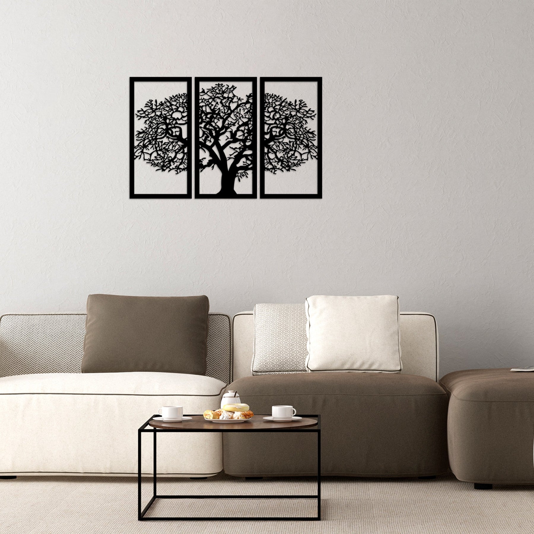 Accesoriu decorativ Ağaç 5, negru, lemn, 105x66 cm