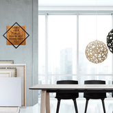 Accesoriu decorativ 899SKL2136, negru/stejar, lemn/metal, 54x54 cm