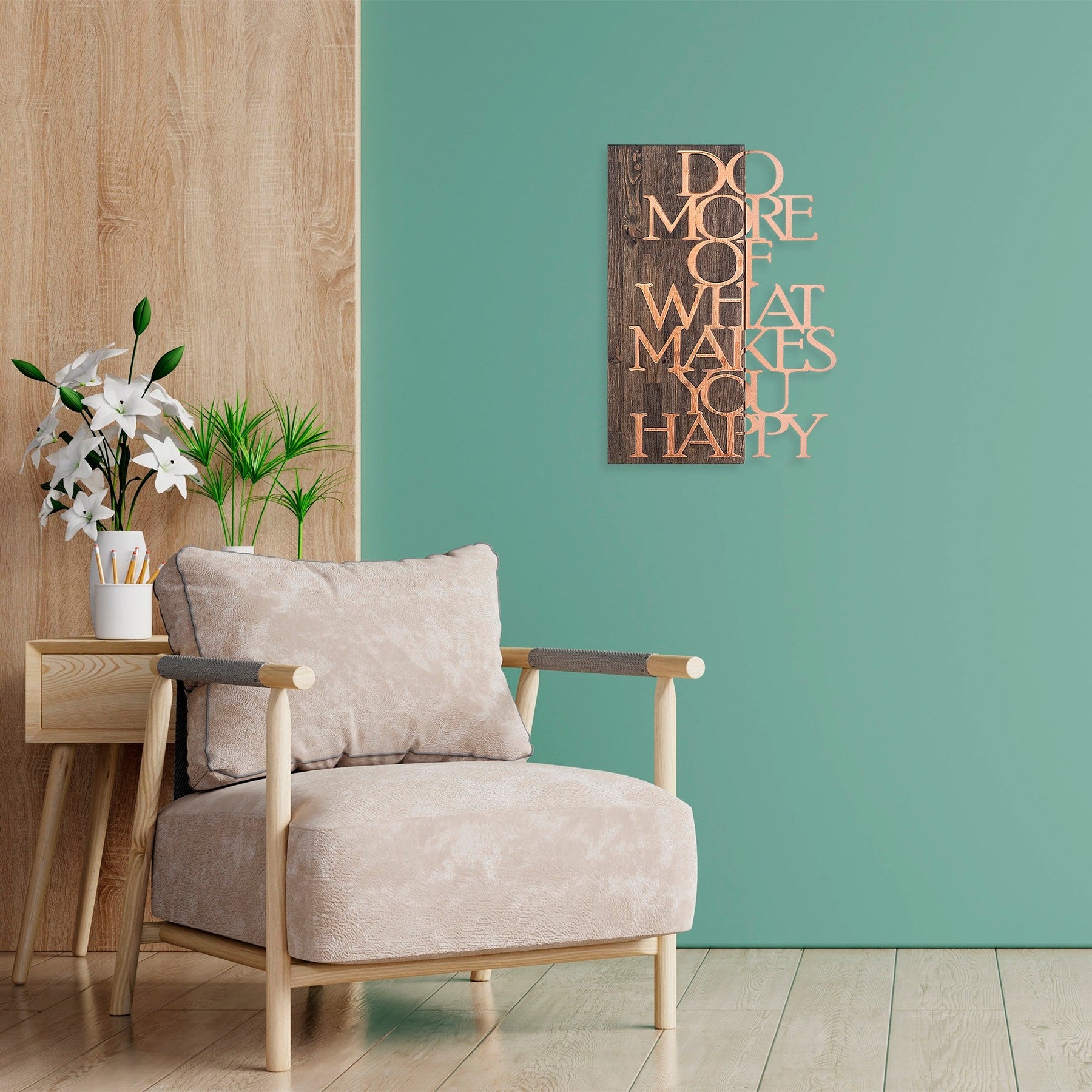 Accesoriu decorativ 899SKL2237, auriu, metal/lemn, 42x58 cm