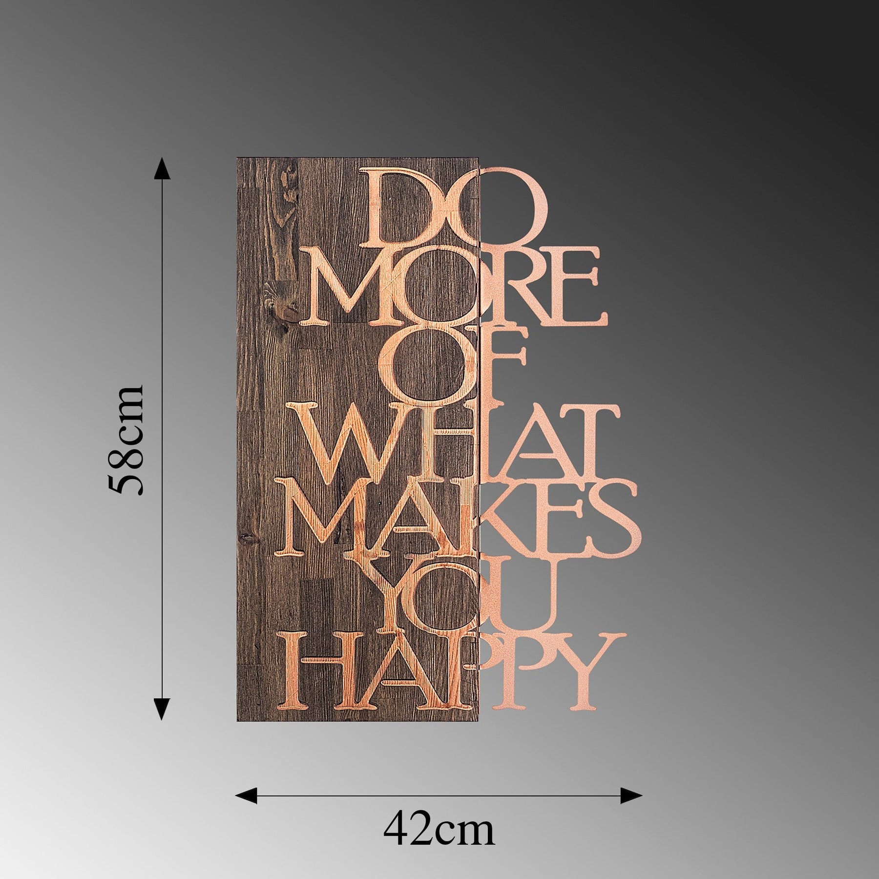 Accesoriu decorativ 899SKL2237, auriu, metal/lemn, 42x58 cm