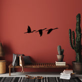 Accesoriu decorativ Migrant Birds-291, negru, metal