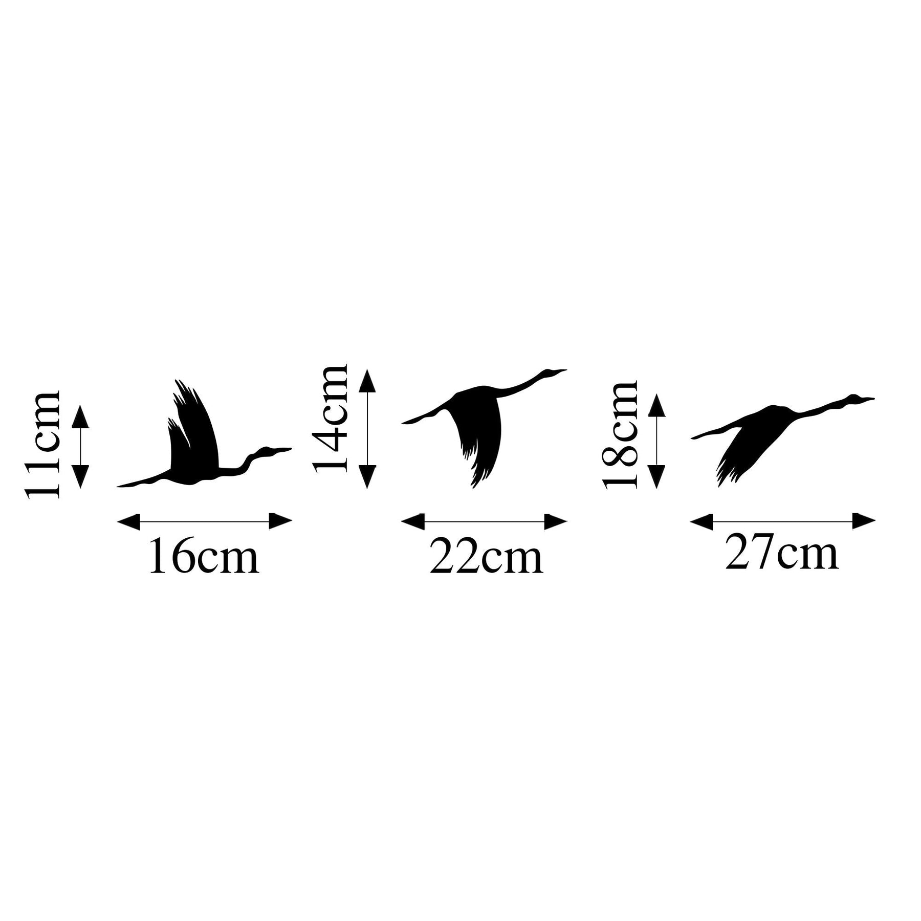 Accesoriu decorativ Migrant Birds-291, negru, metal