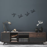 Accesoriu decorativ Birds-304, negru, metal