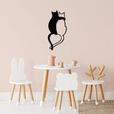 Accesoriu decorativ Love Cats-478, negru, metal, 33x70 cm