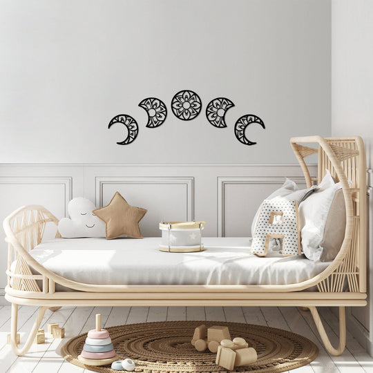 Accesoriu decorativ Movements Of The Month, negru, Metal, 13x13 cm