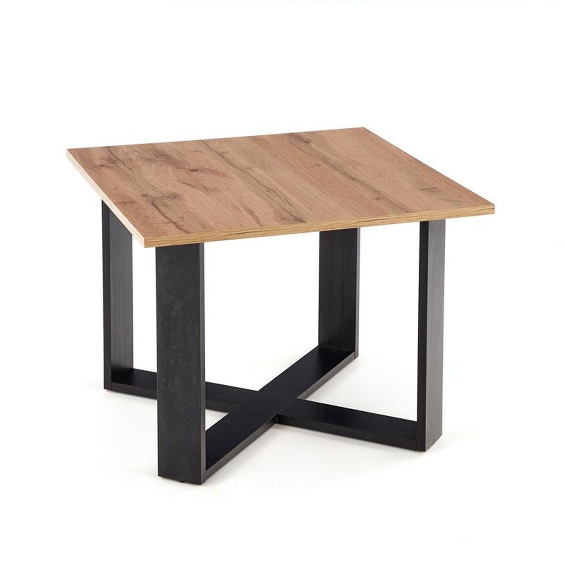 Masuta cafea Cross, stejar wotan/negru, 67x67x50 cm