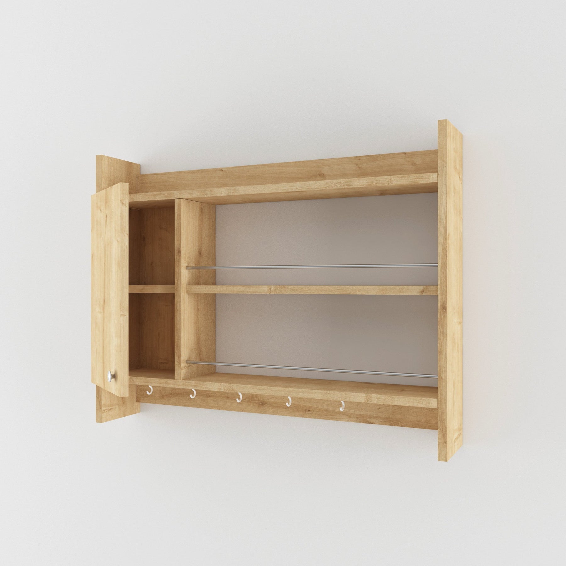 Raft bucatarie Knerr, stejar, PAL, 85x15x65 cm