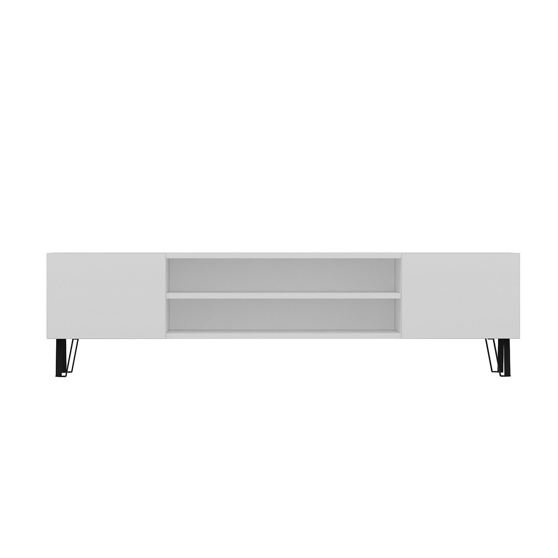 Comoda TV Bloom, alb, PAL melaminat, 160x37x47 cm