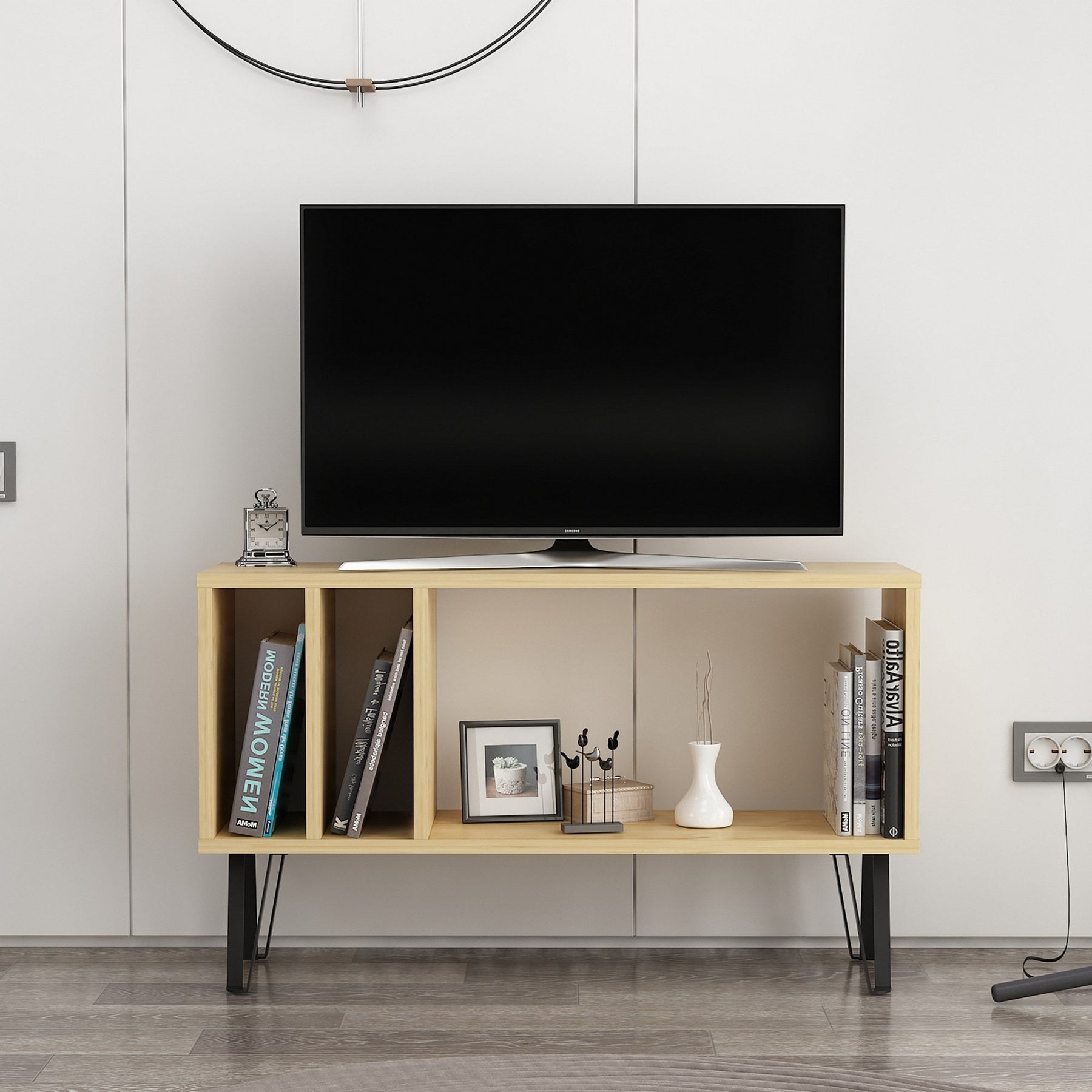 Comoda TV Arven, stejar, PAL, 90x25x53 cm