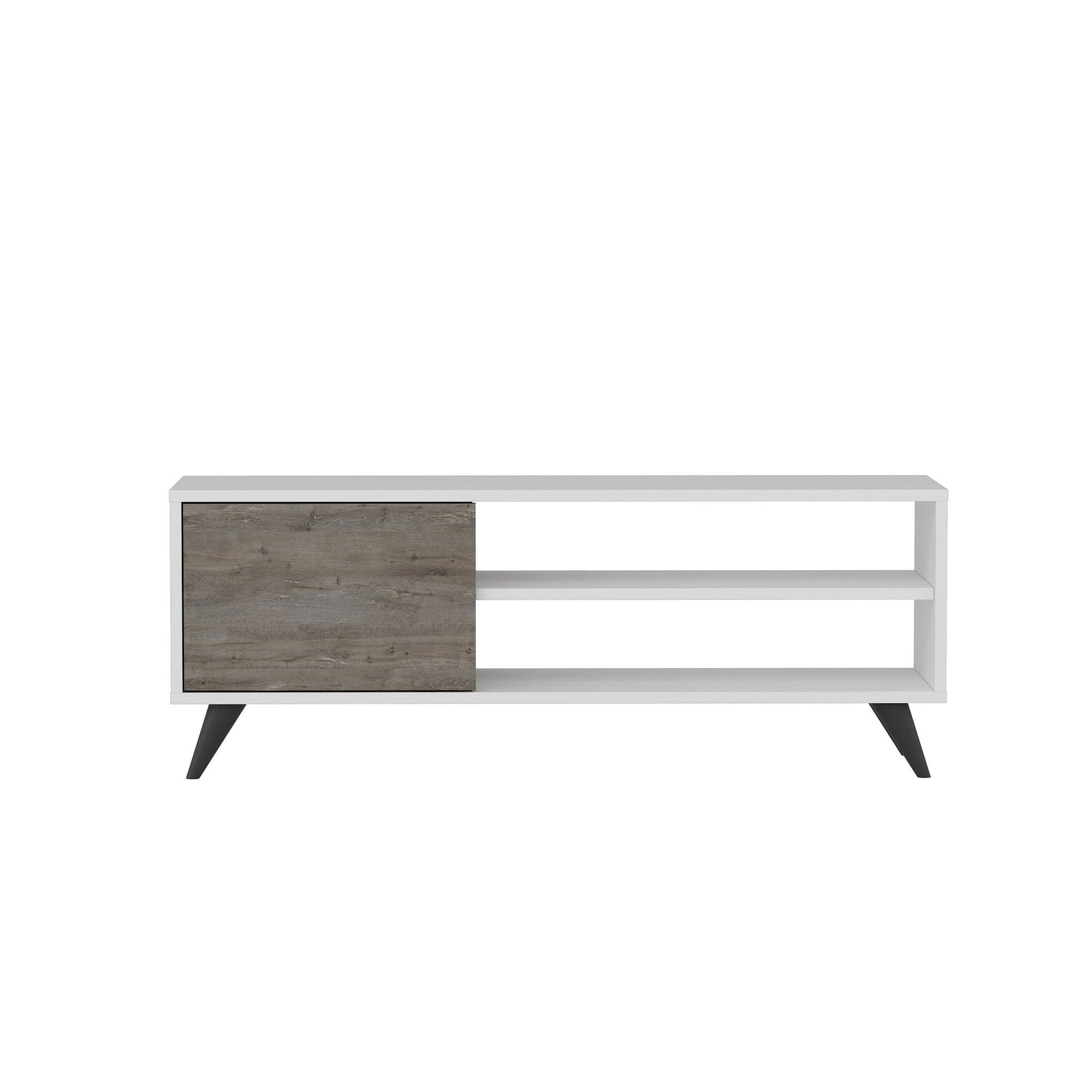 Comoda TV Venga, alb/negru, PAl melaminat, 120x35x48 cm