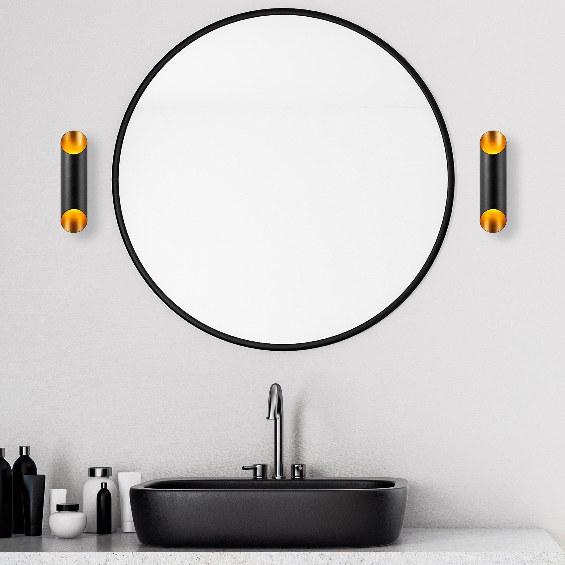 Lampa de perete Cut - 11810, metal, negru, 8x12x30 cm