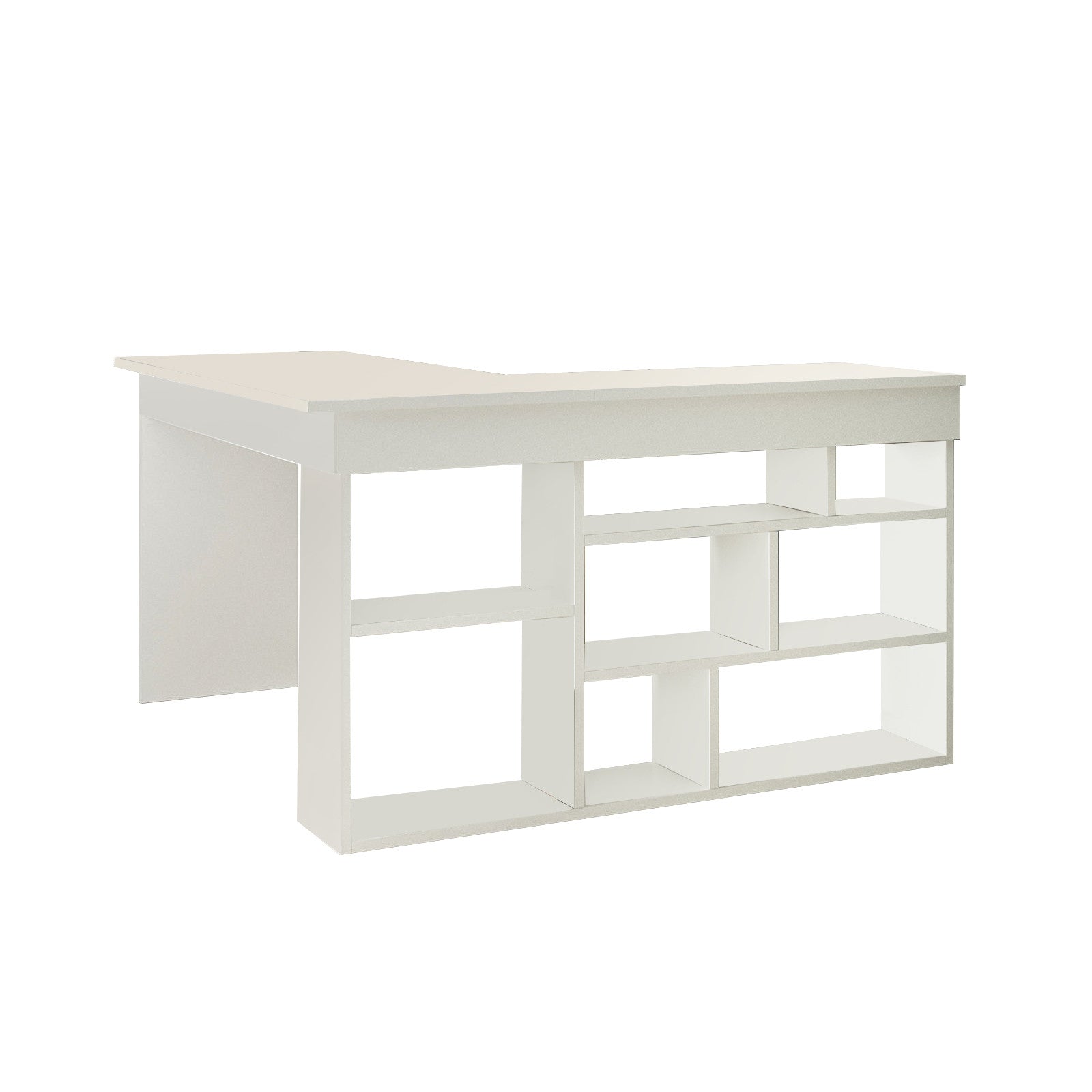 Birou CT5-W, alb, PAL, 129x120x72 cm