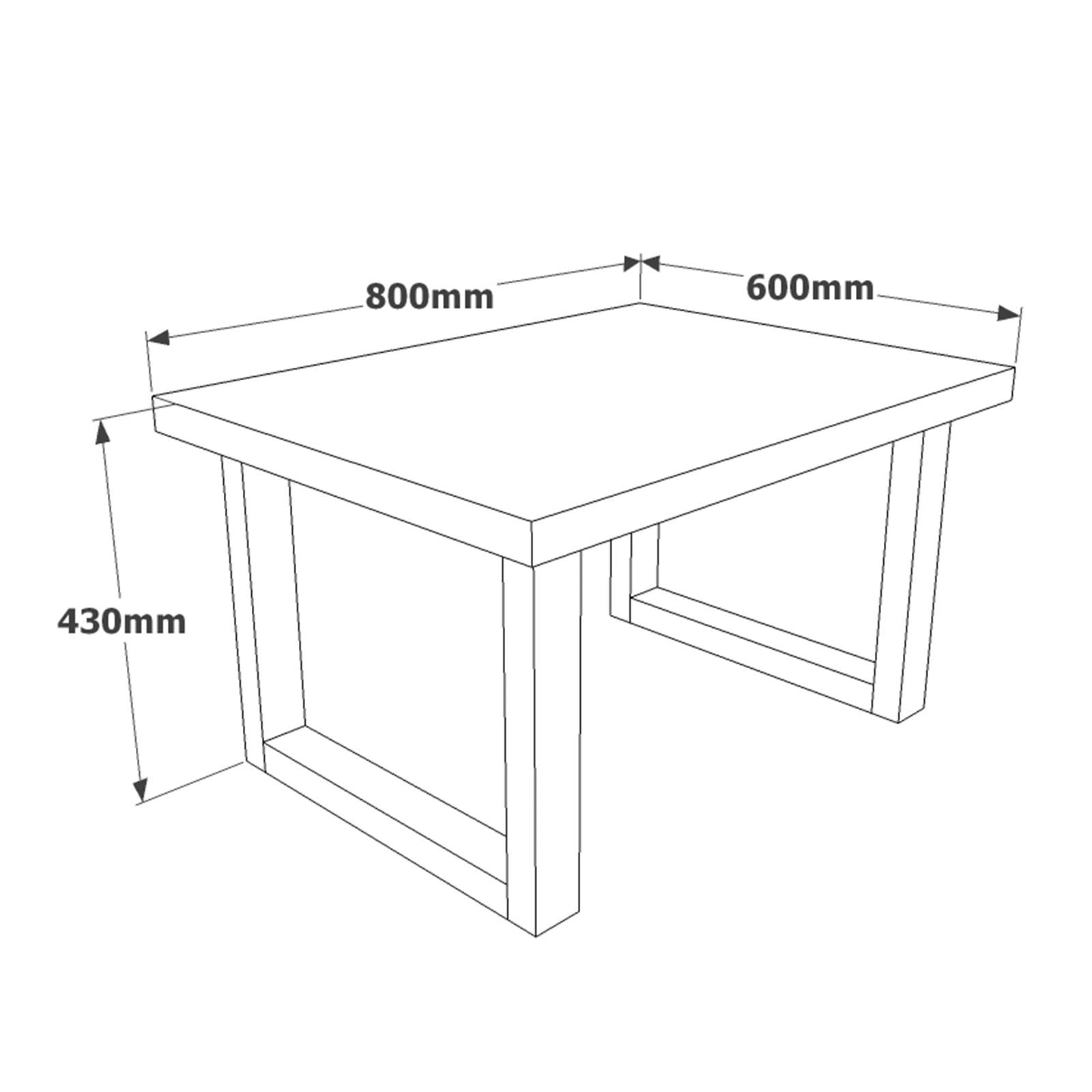 Masuta cafea MN02-BA, nuc/negru, PAL/metal, 80x60x43 cm