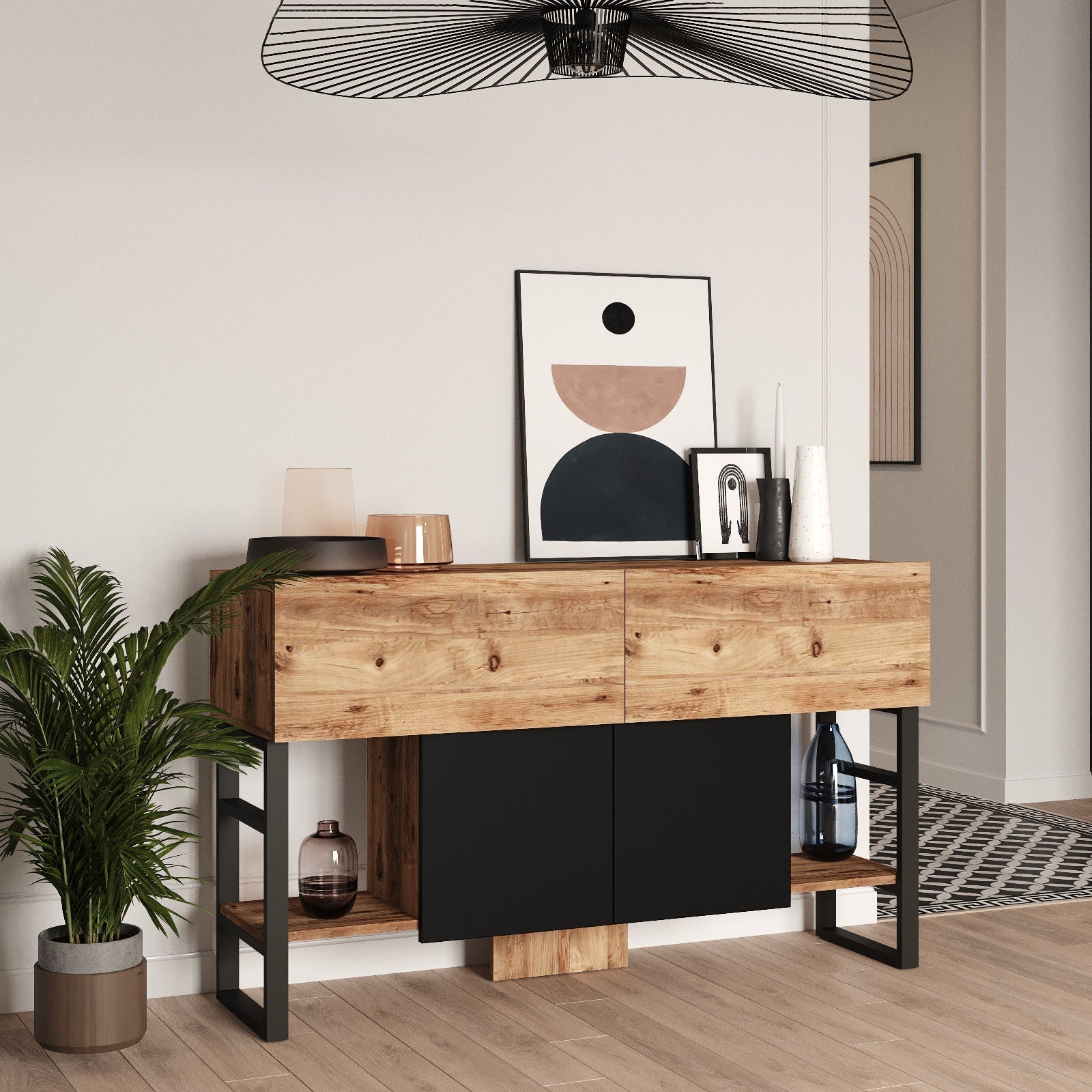 Comoda ML25 - A, din PAL melaminat, 139x44x84 cm