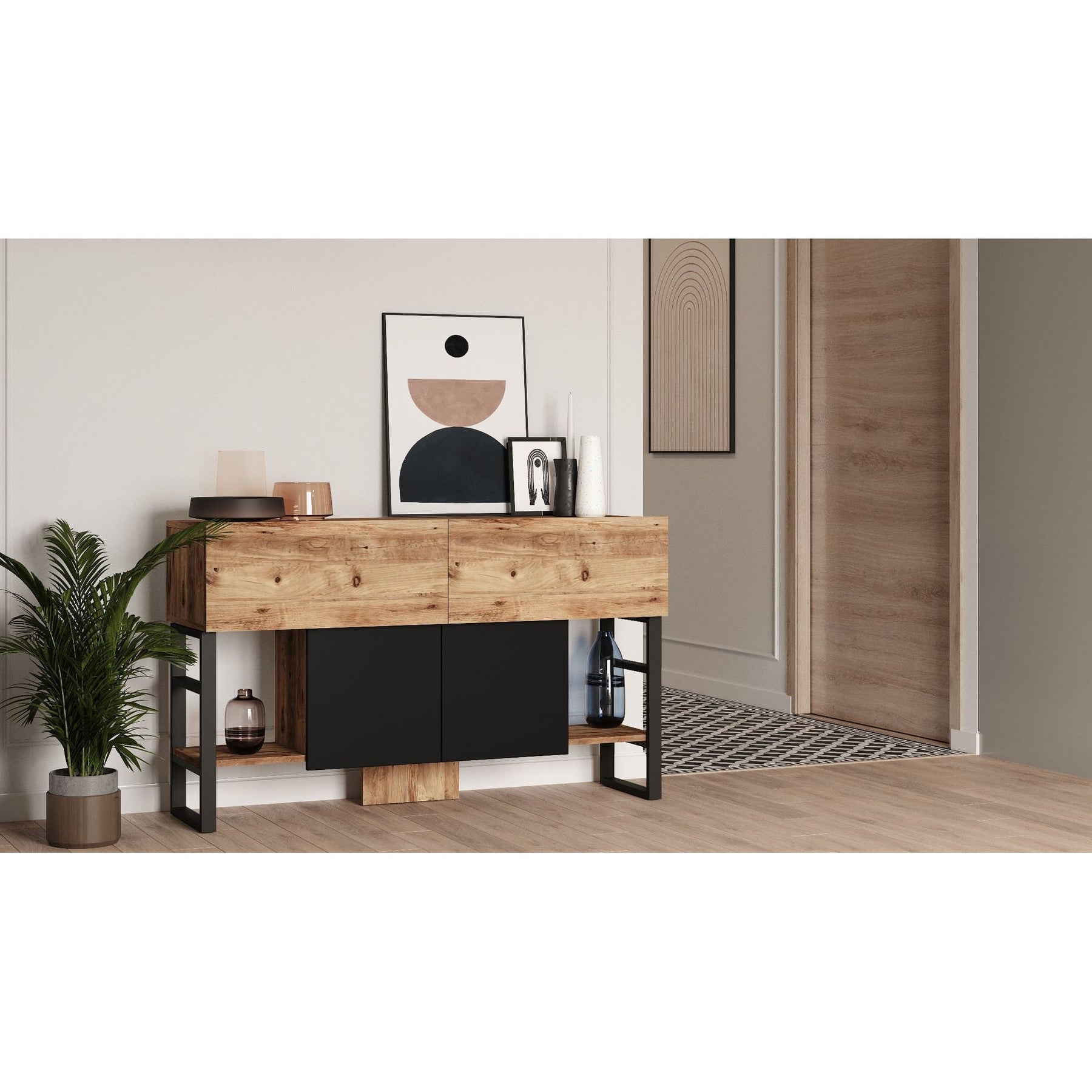 Comoda ML25 - A, din PAL melaminat, 139x44x84 cm