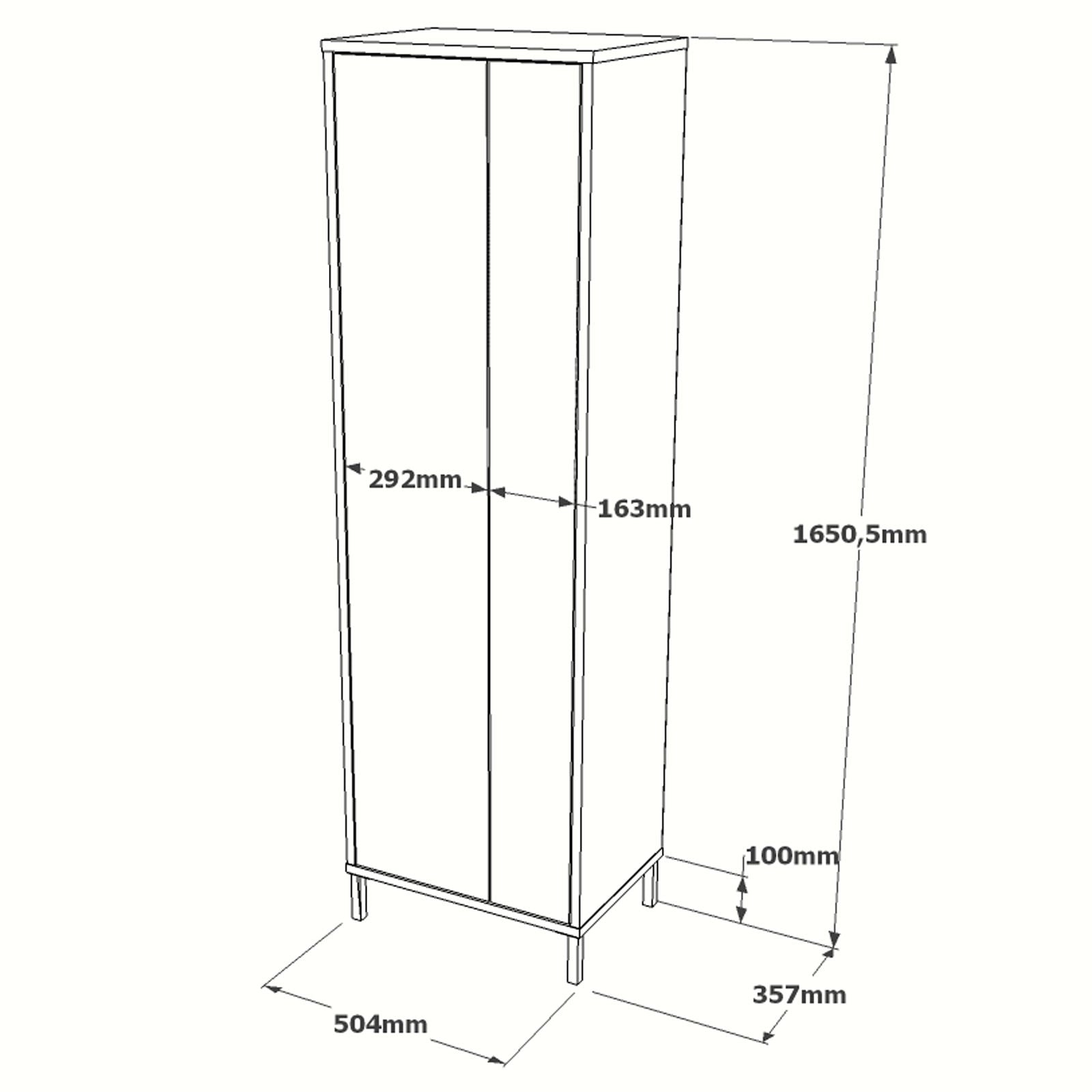 Dulap DY1-W, alb, PAL, 50x36x165 cm