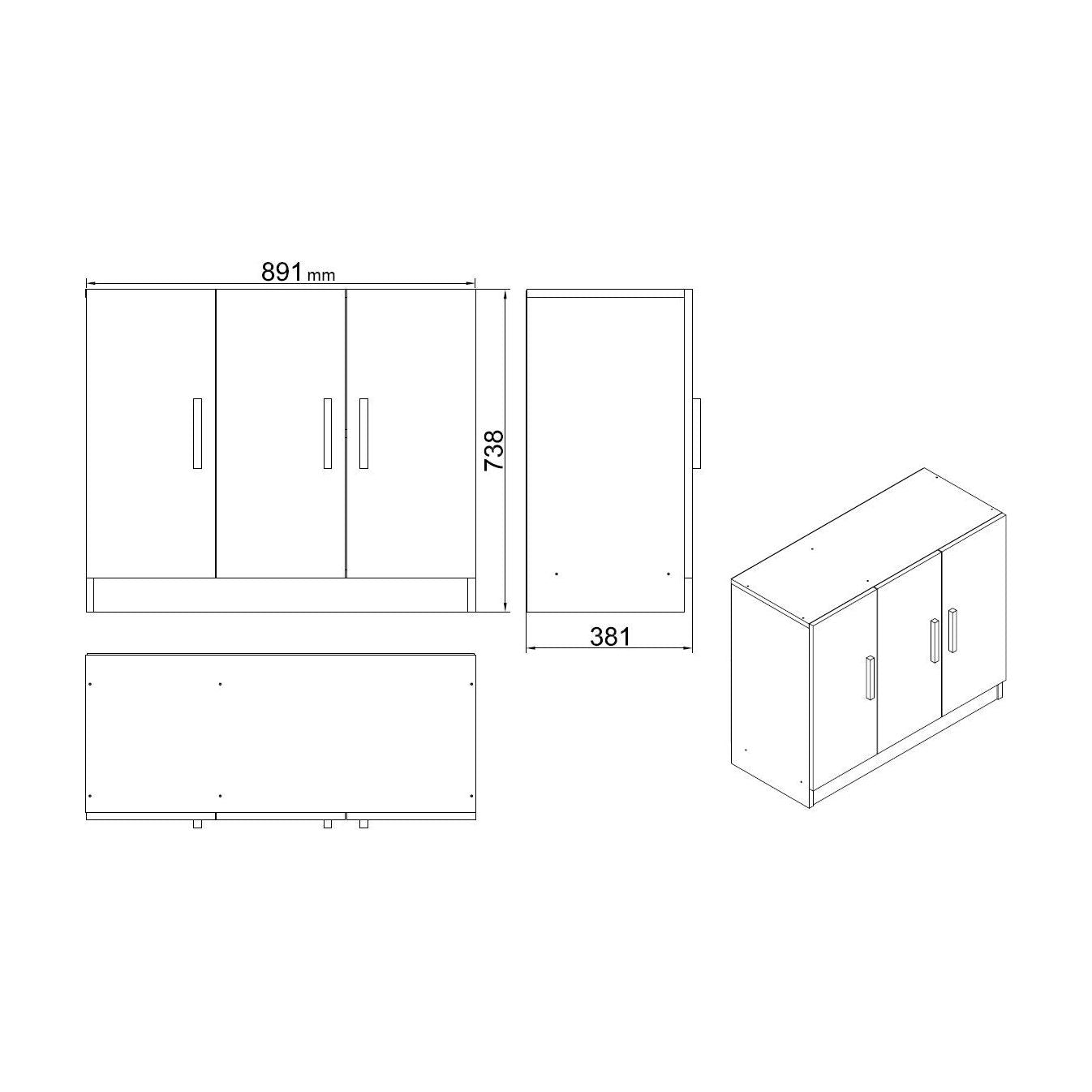 Set dormitor tineret VO16-BA, 100% PAL melaminat, maro/antracit, 140x74x60 cm