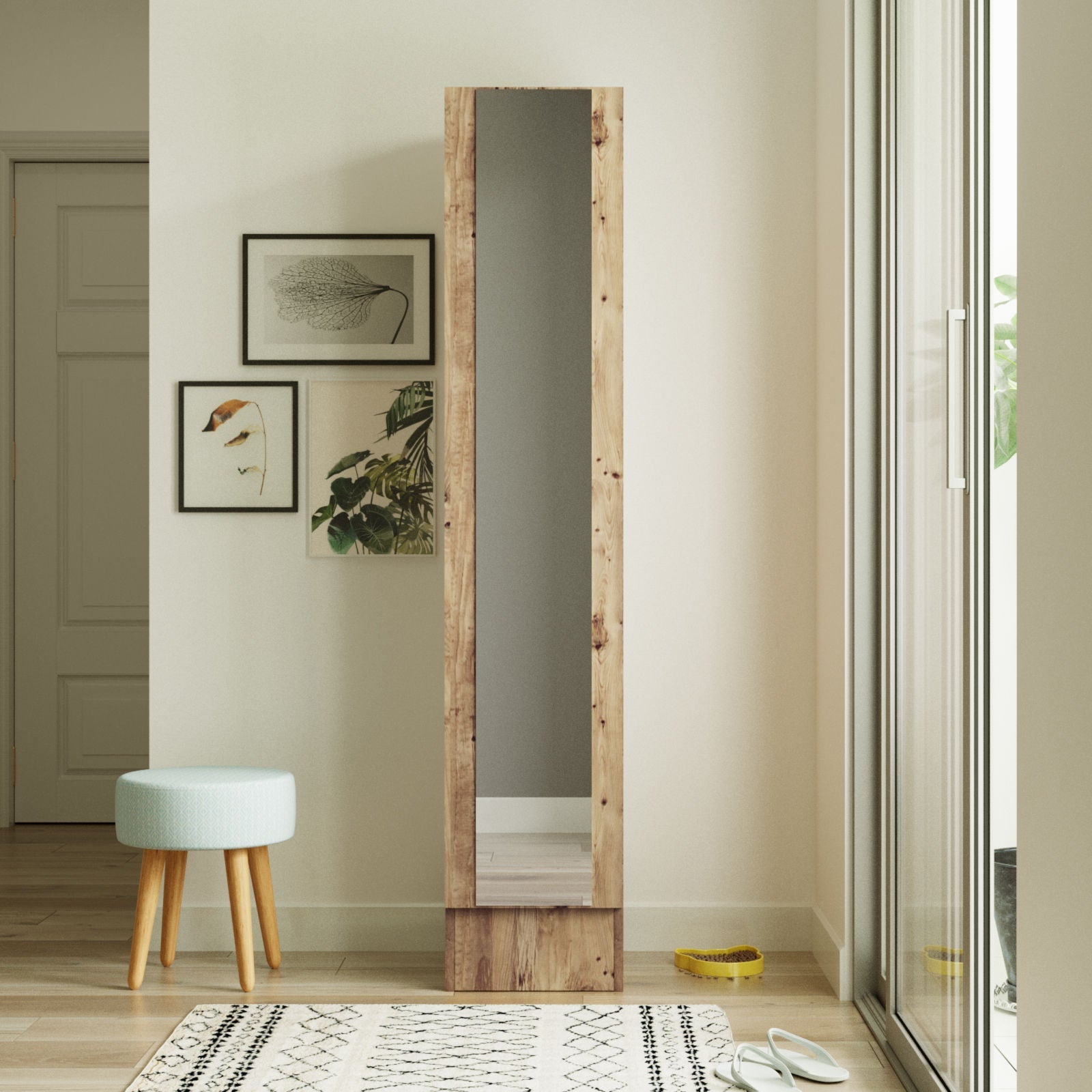 Dulap ML14-A, stejar, PAL, 35x35x180 cm