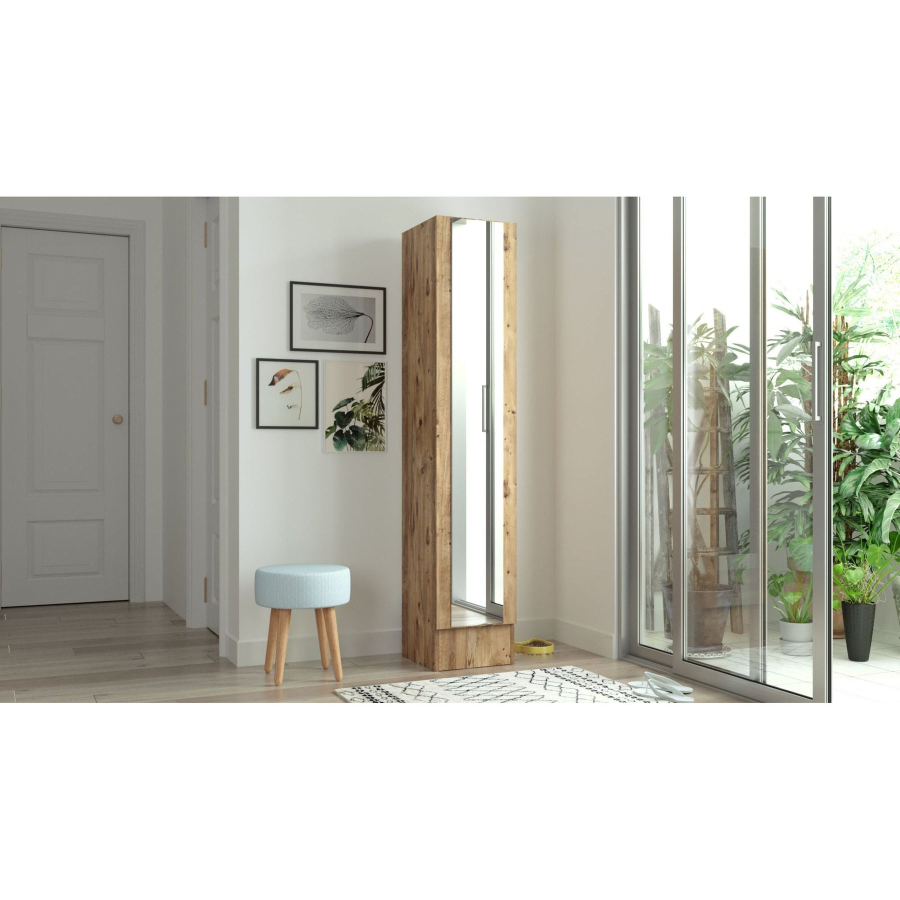Dulap ML14-A, stejar, PAL, 35x35x180 cm
