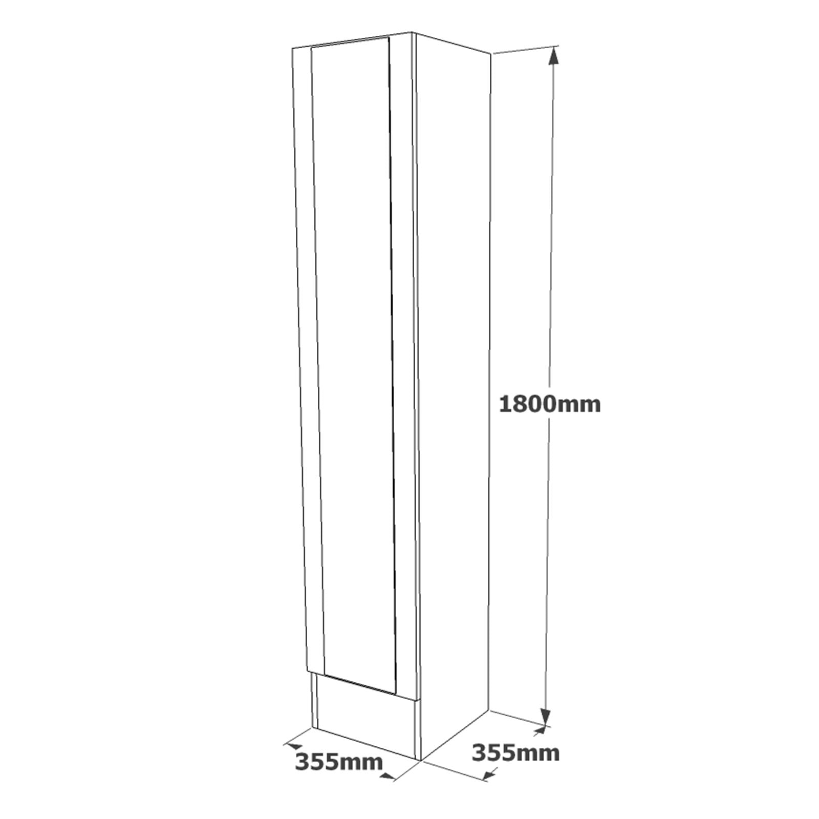 Dulap ML14-A, stejar, PAL, 35x35x180 cm