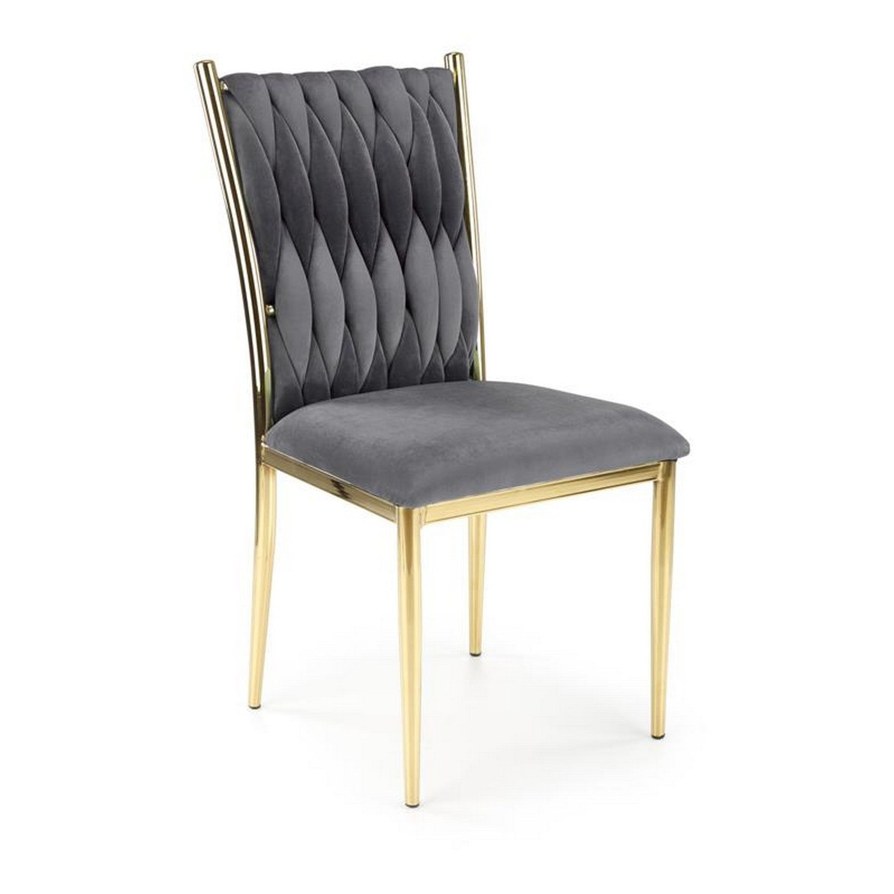 Scaun K436, gri/auriu, 48x55x94 cm