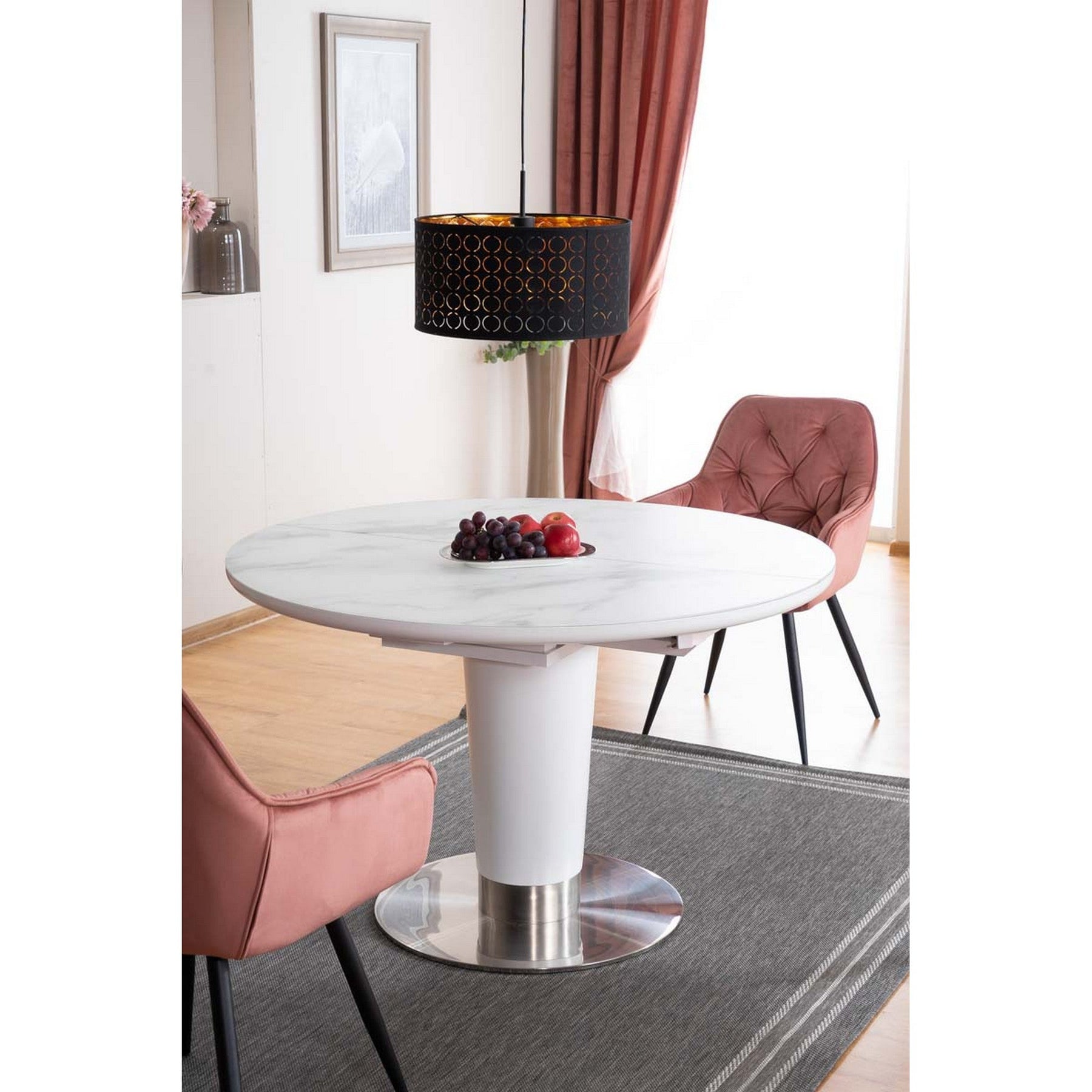 Scaun tapitat CHERRY ROZ, 57x58x48/87 cm - ACAJU