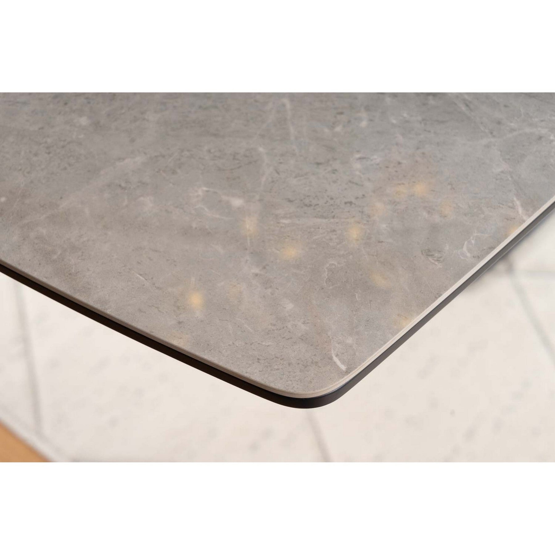 Masa CORTEZ efect de marmura/antracit 160(210)x90x76