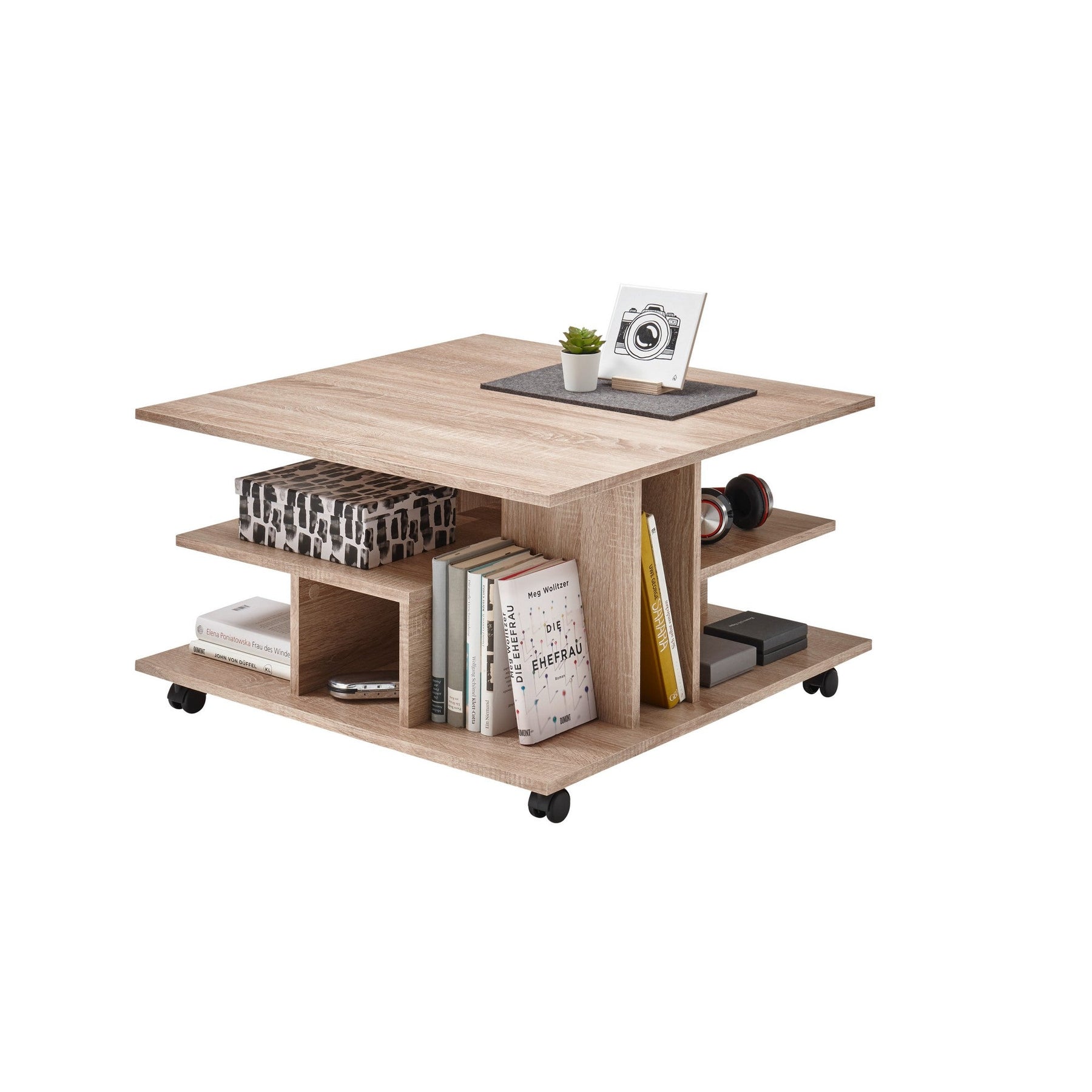 Masuta multifunctionala LEVKE LIGHT sonoma, 76x76x44 cm