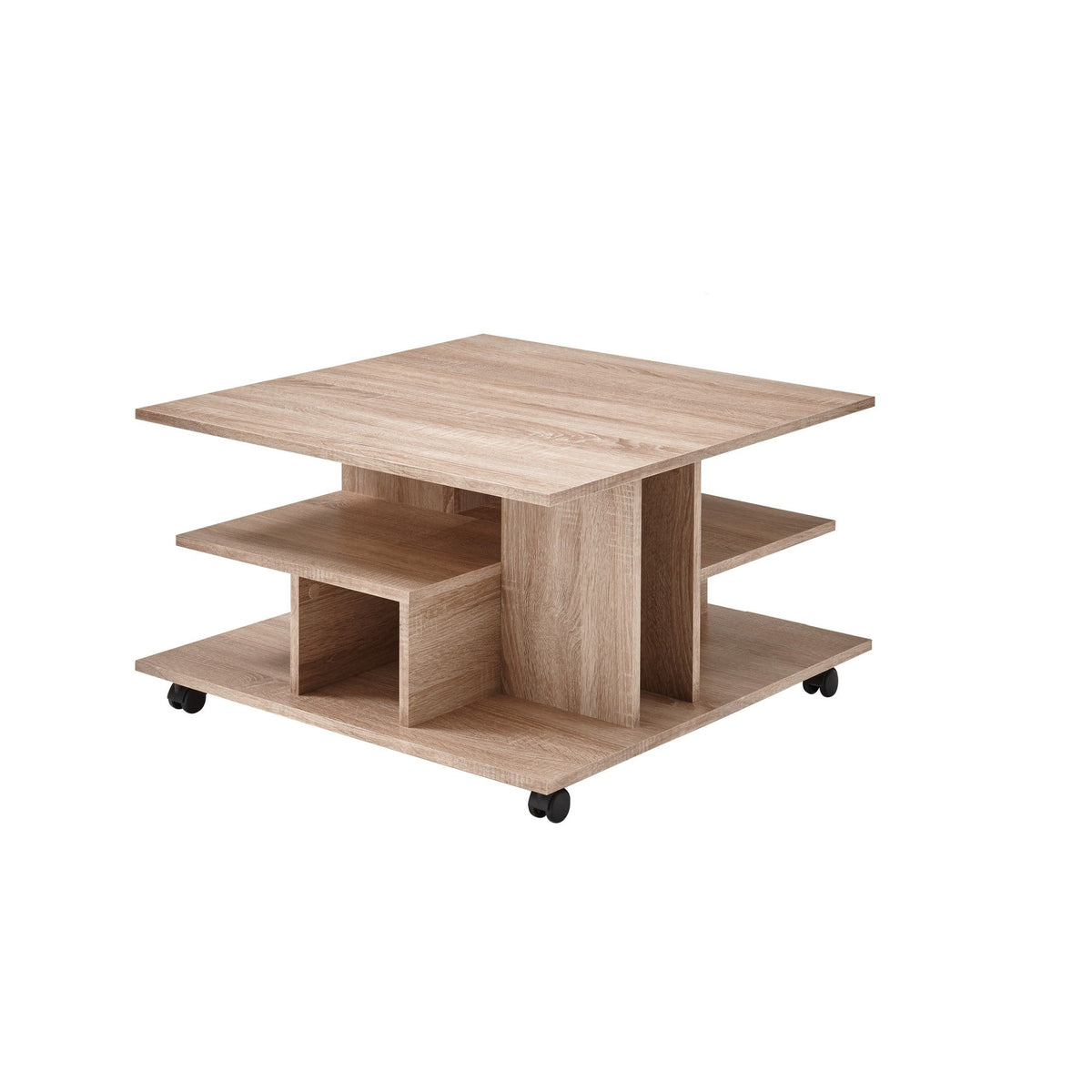 Masuta multifunctionala LEVKE LIGHT sonoma, 76x76x44 cm