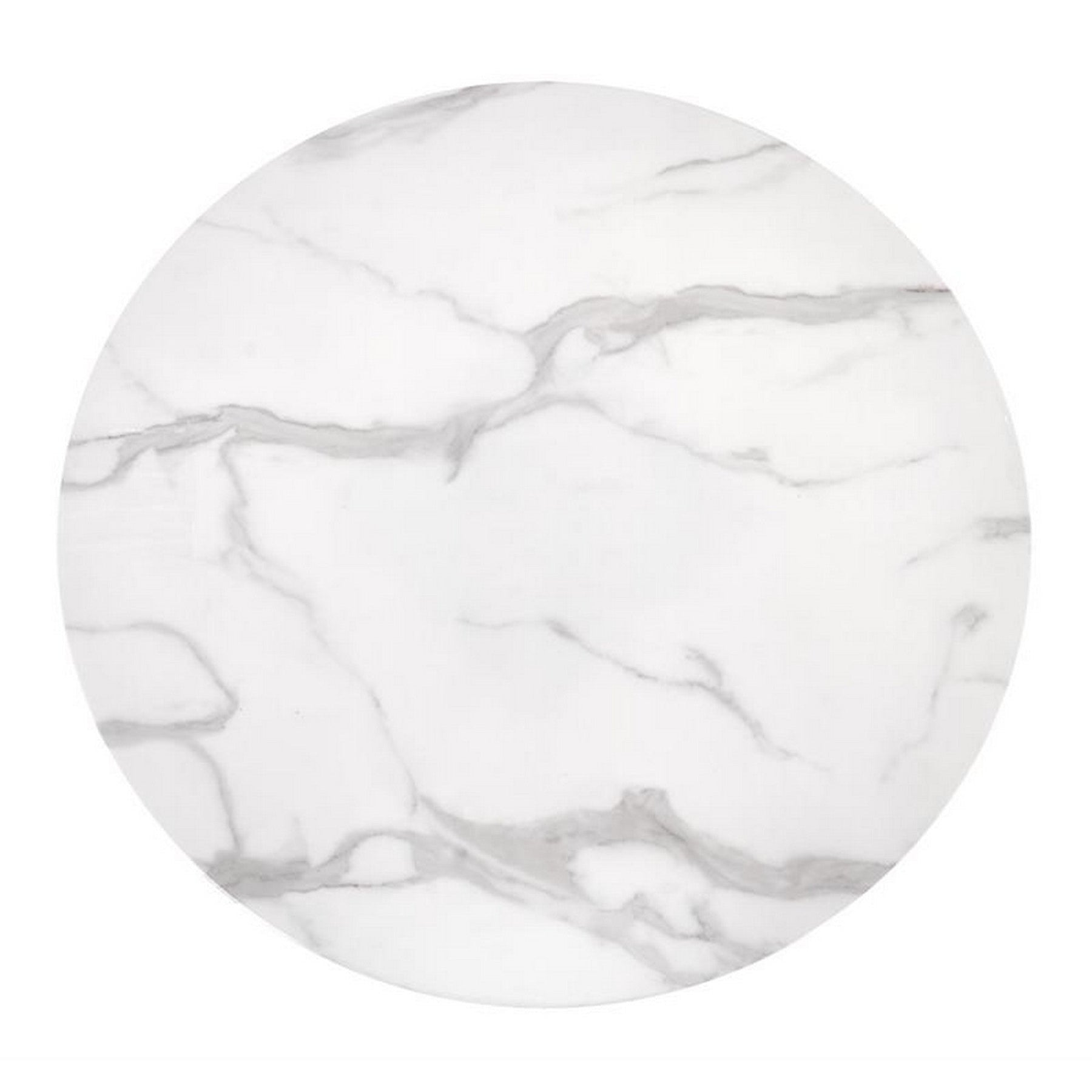 Masa AMBROSIO, alb/negru, 90/72 cm