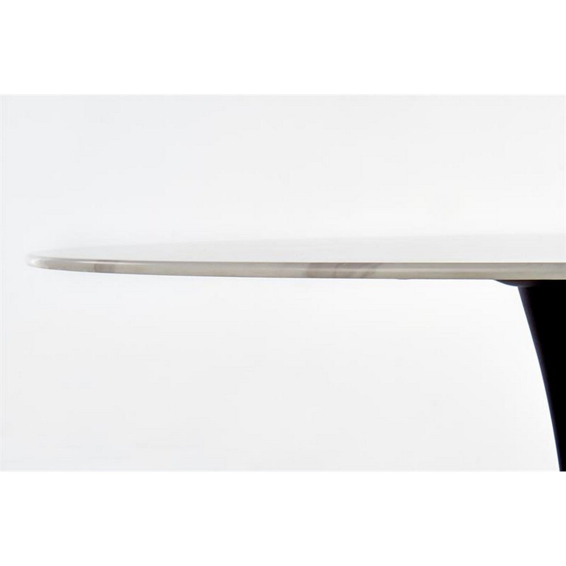 Masa AMBROSIO, alb/negru, 90/72 cm