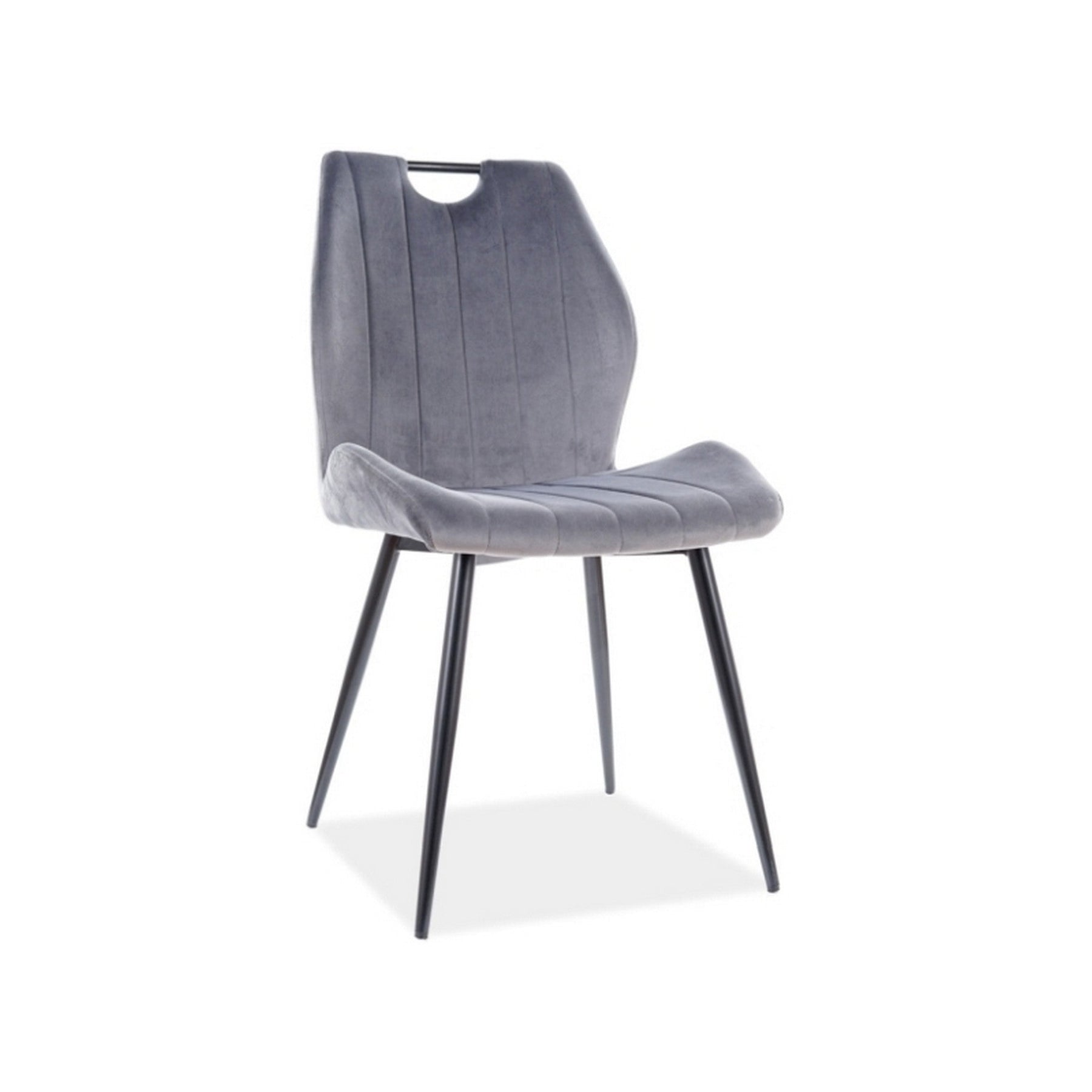 Scaun tapitat ARCO, gri, 52x44x92
