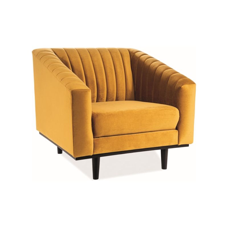 Fotoliu ASPREY, curry/wenge. 83x85x78 - ACAJU
